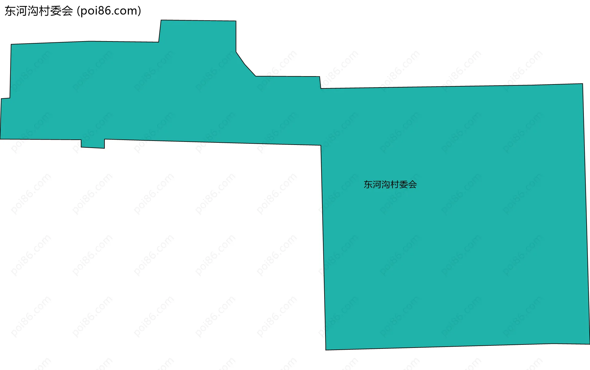 东河沟村委会边界地图