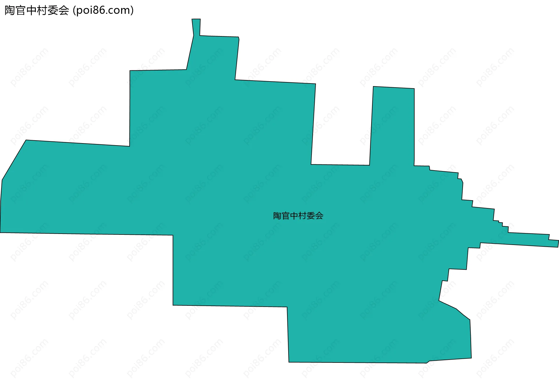 陶官中村委会边界地图