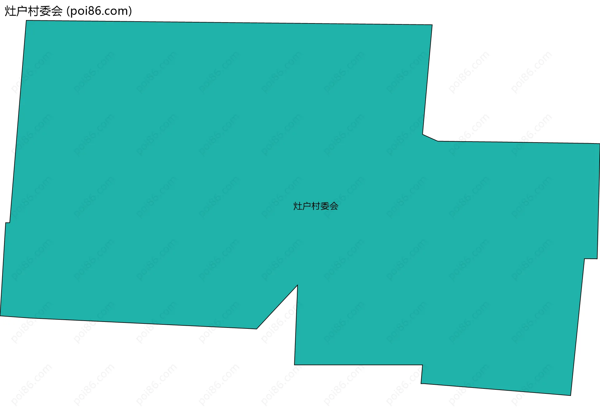 灶户村委会边界地图