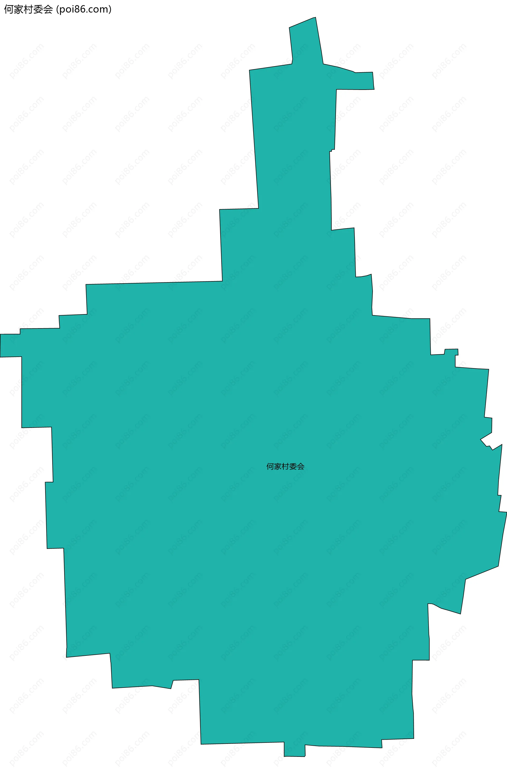 何家村委会边界地图