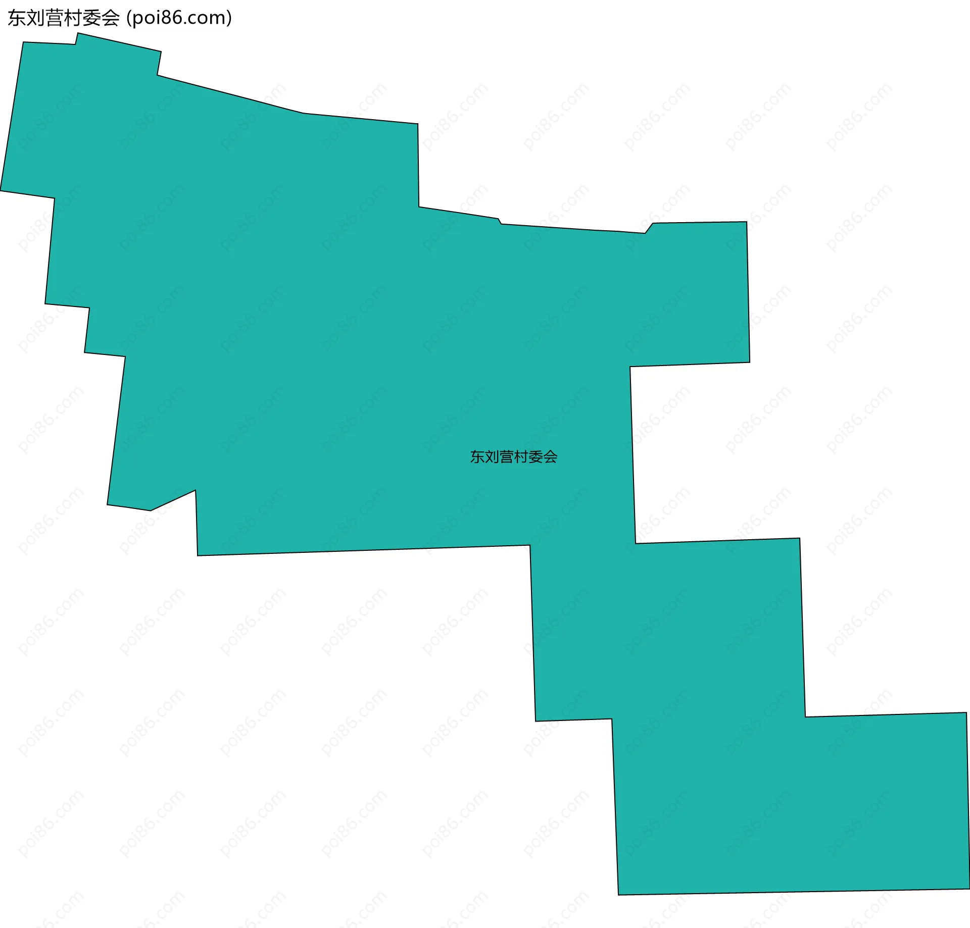 东刘营村委会边界地图