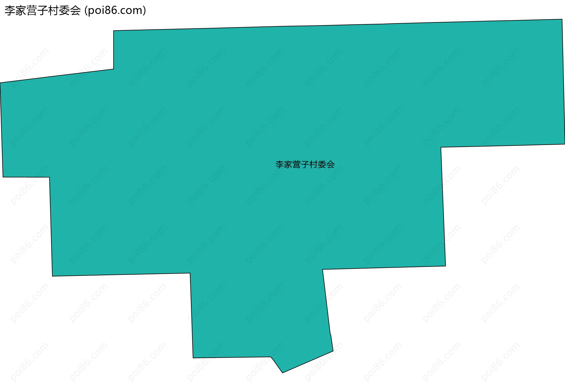 李家营子村委会边界地图