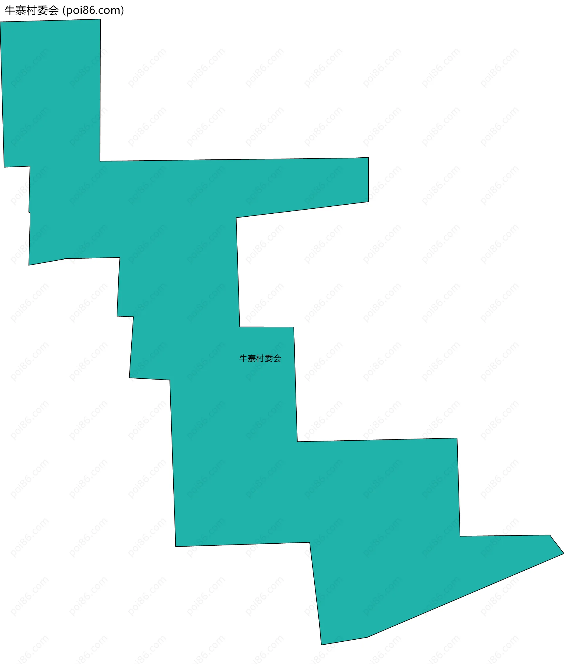 牛寨村委会边界地图