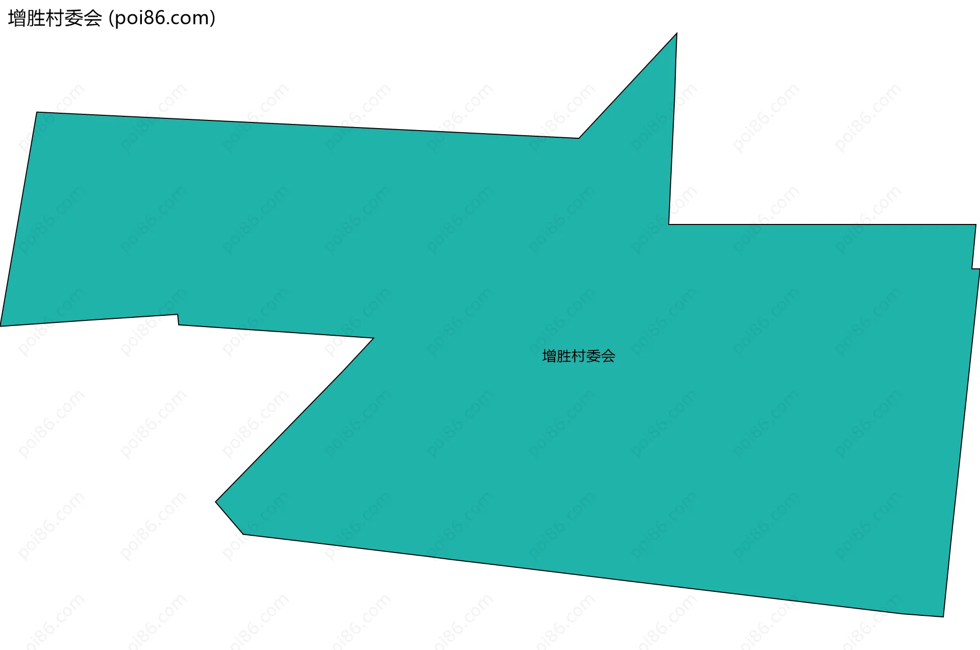 增胜村委会边界地图