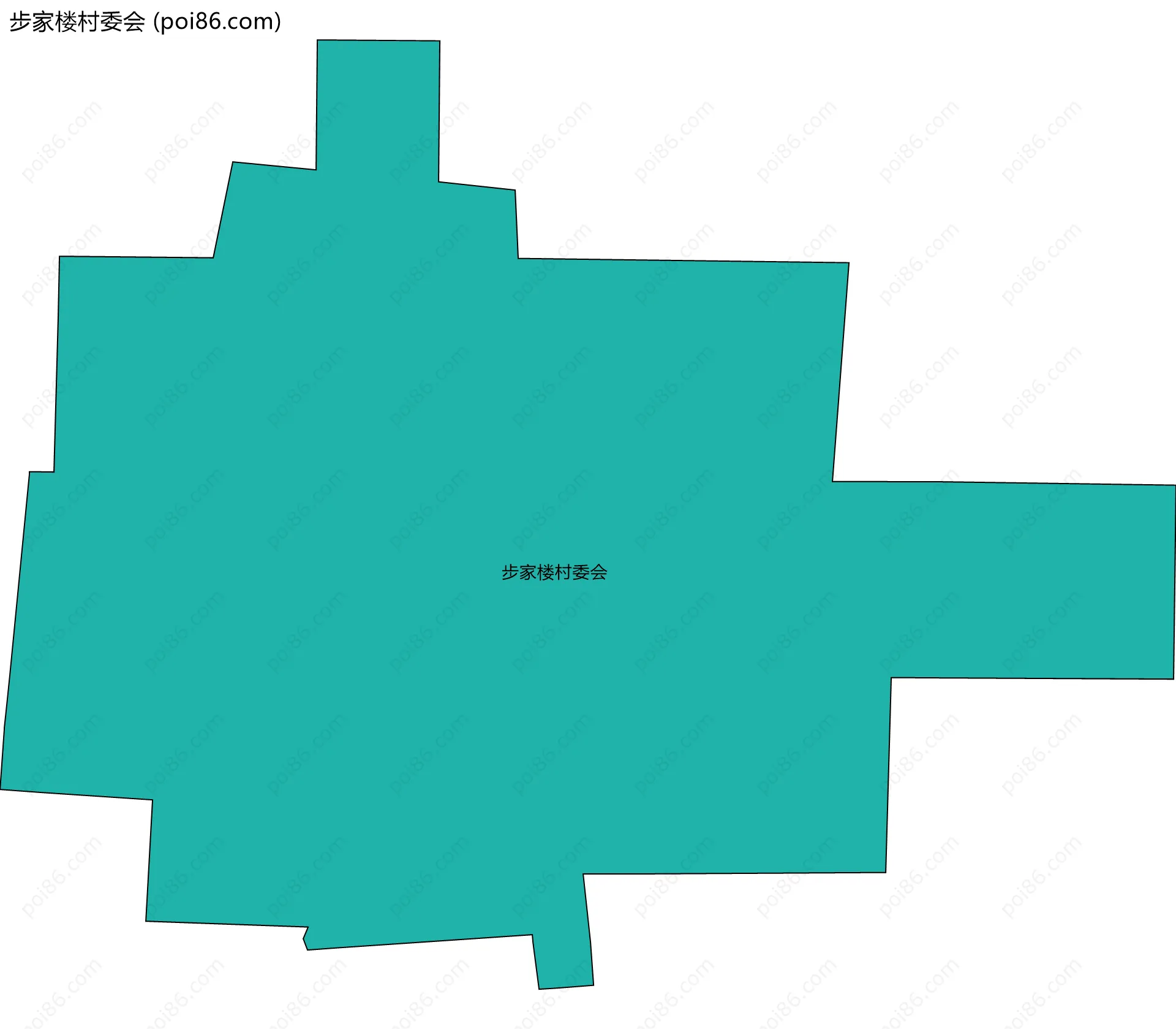 步家楼村委会边界地图