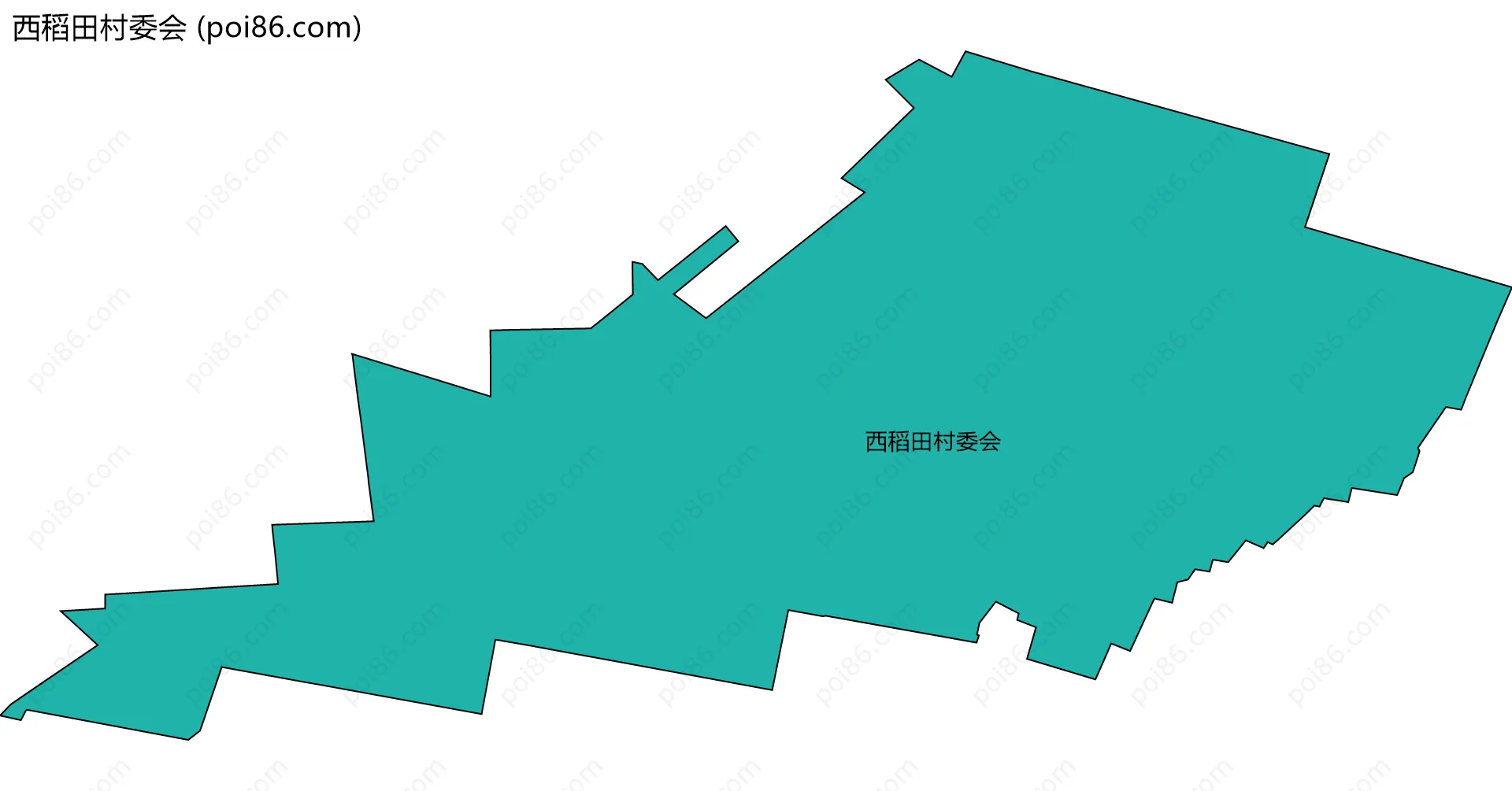 西稻田村委会边界地图