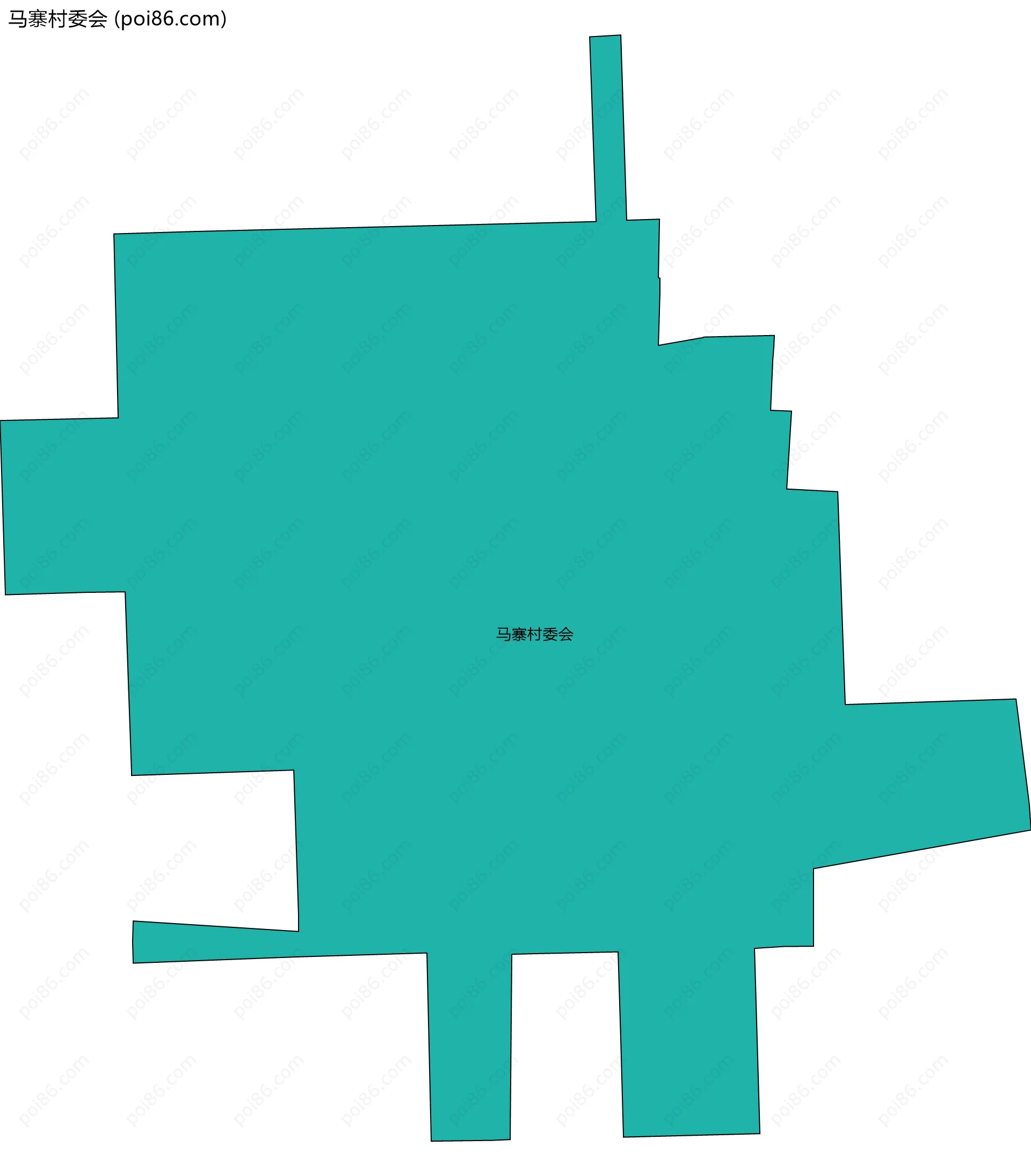 马寨村委会边界地图