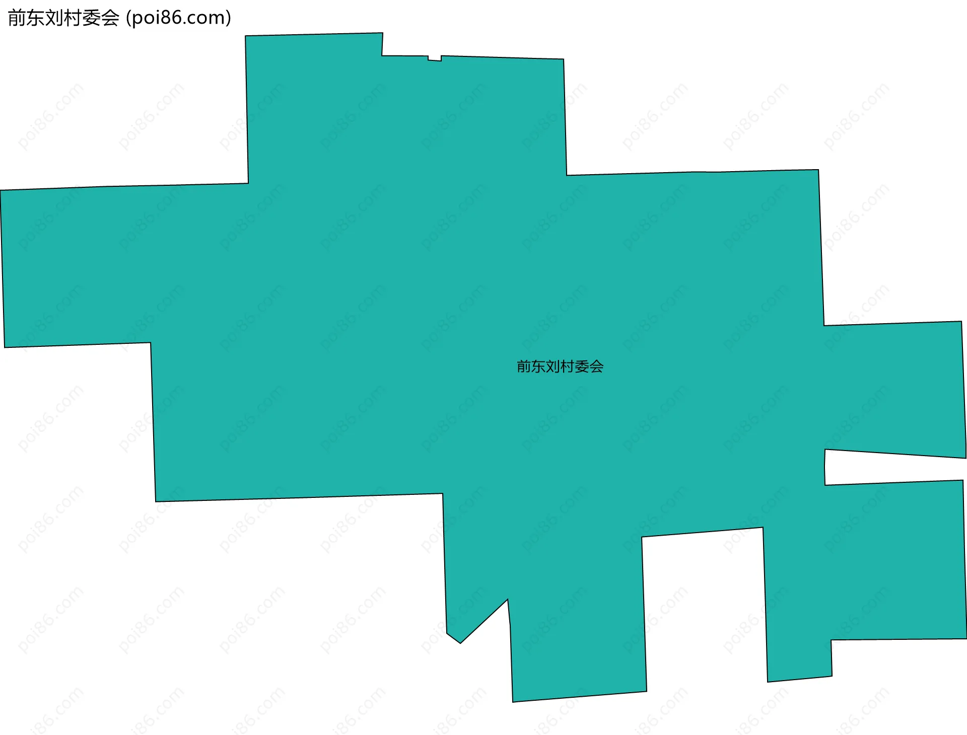 前东刘村委会边界地图