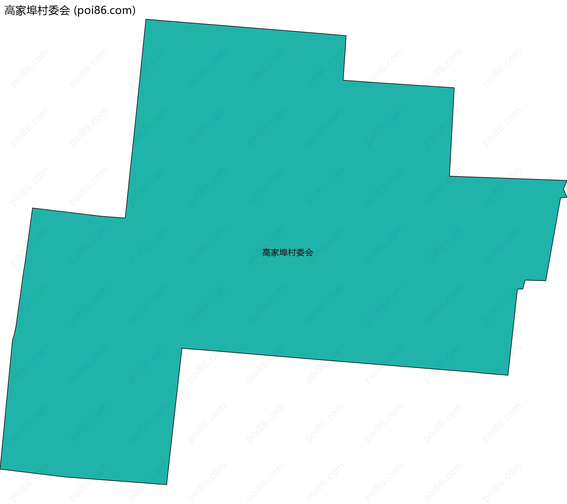 高家埠村委会边界地图