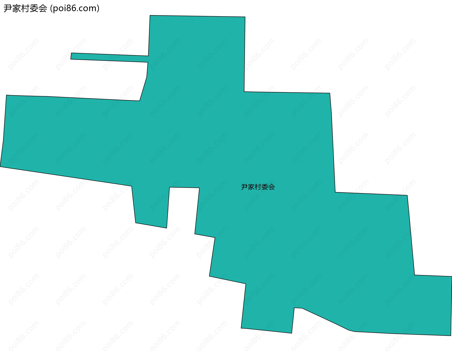 尹家村委会边界地图