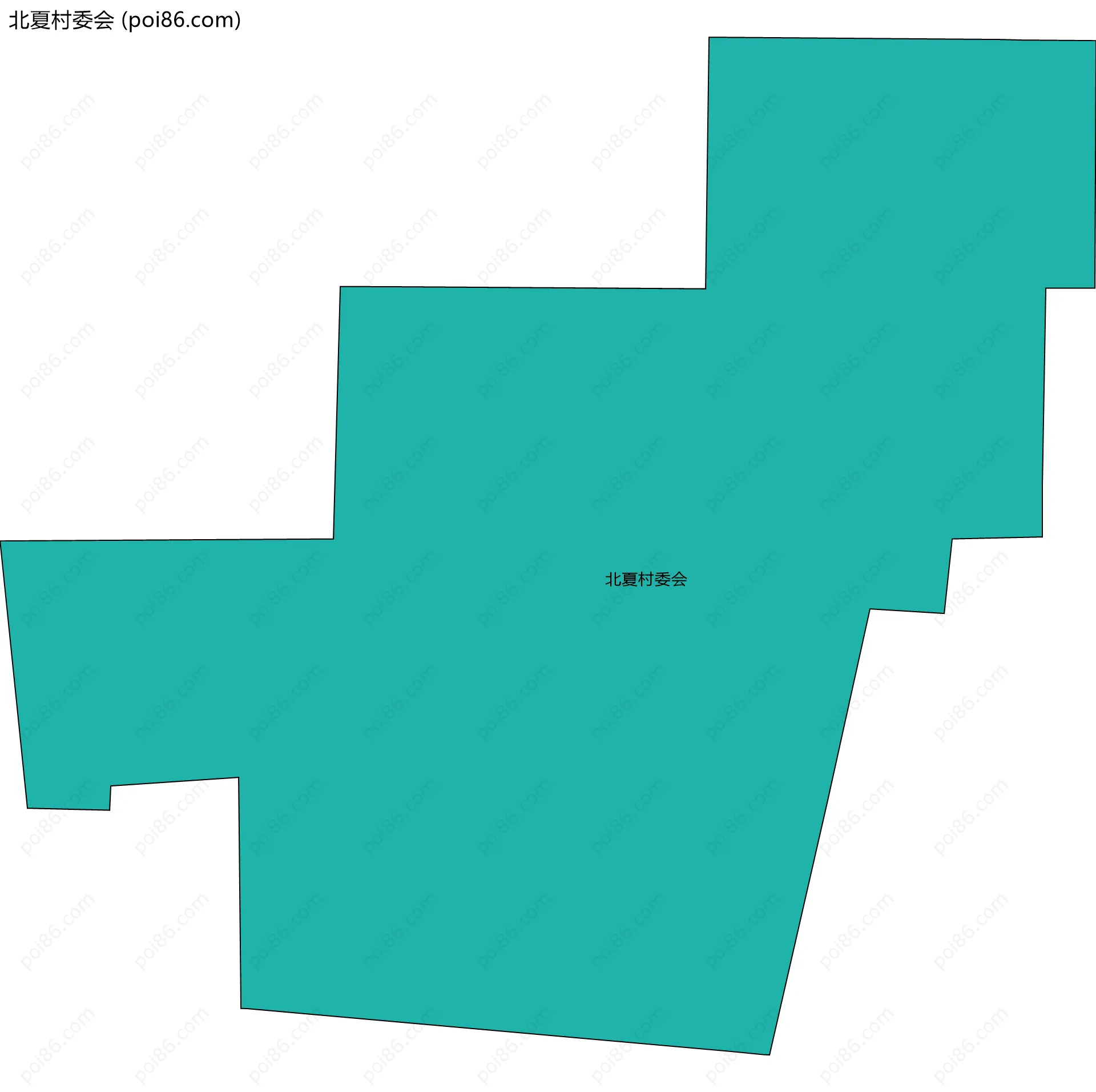 北夏村委会边界地图