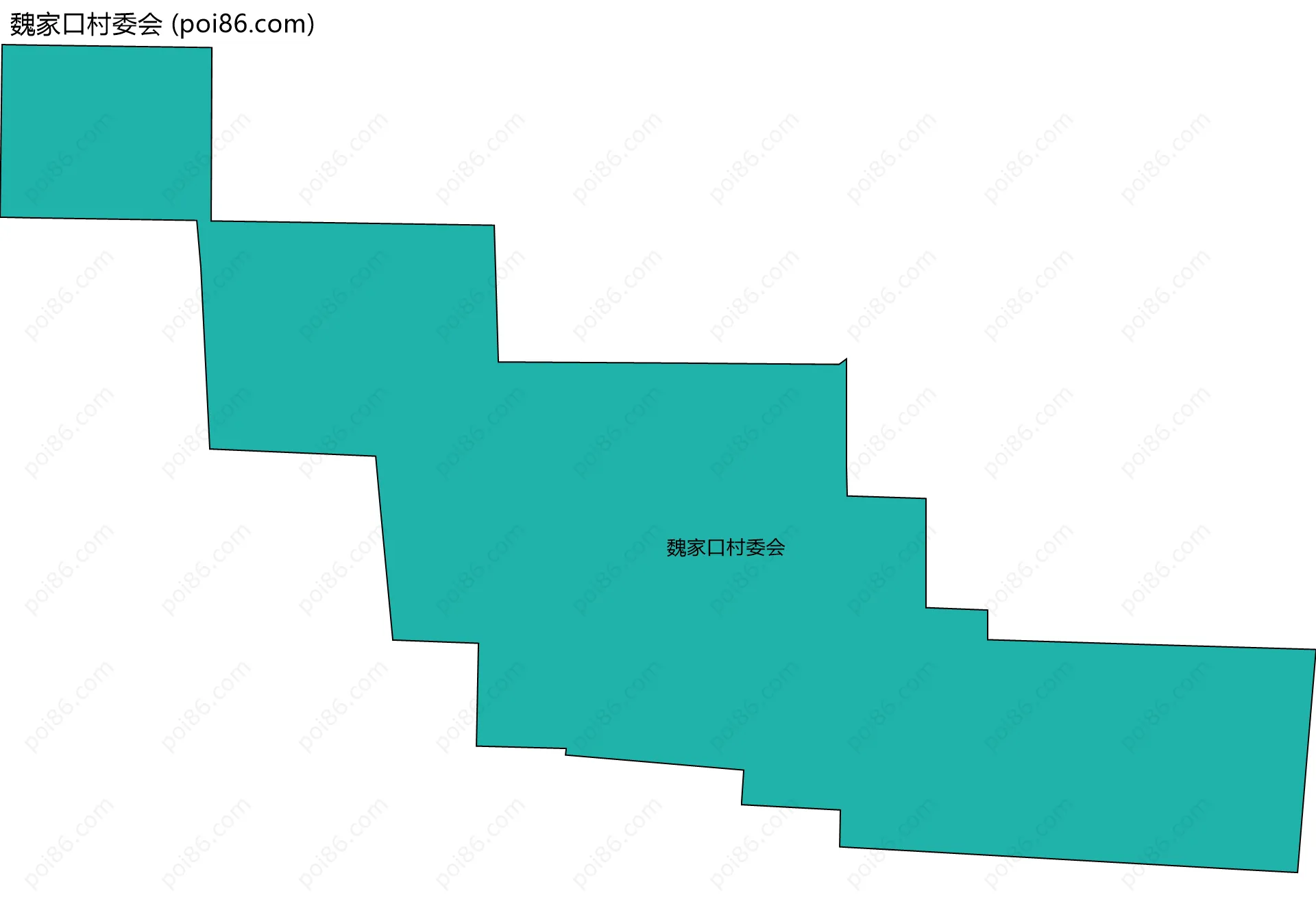 魏家口村委会边界地图