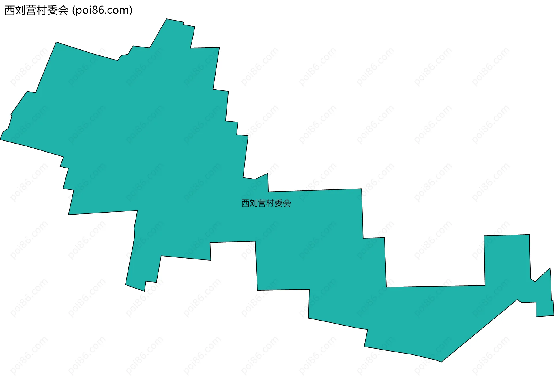 西刘营村委会边界地图