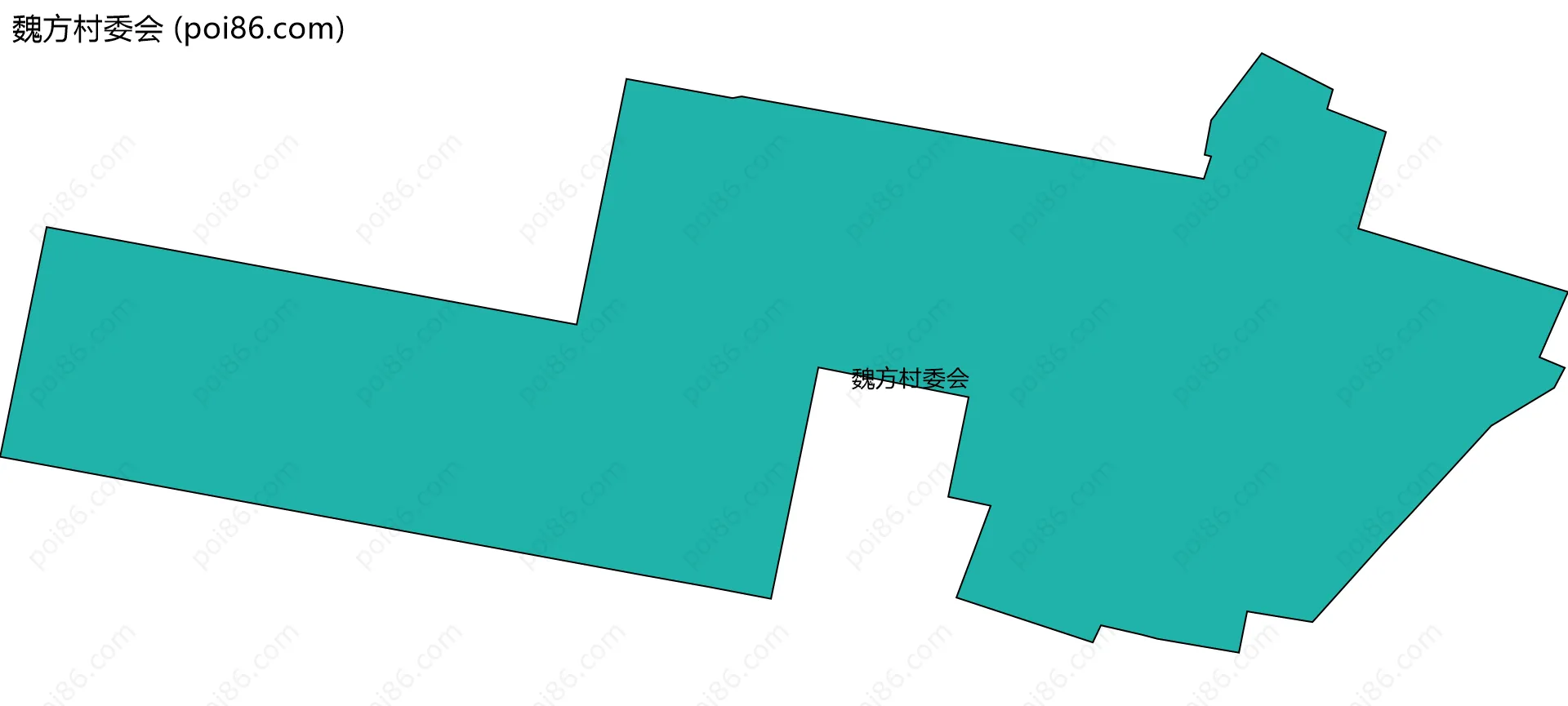 魏方村委会边界地图