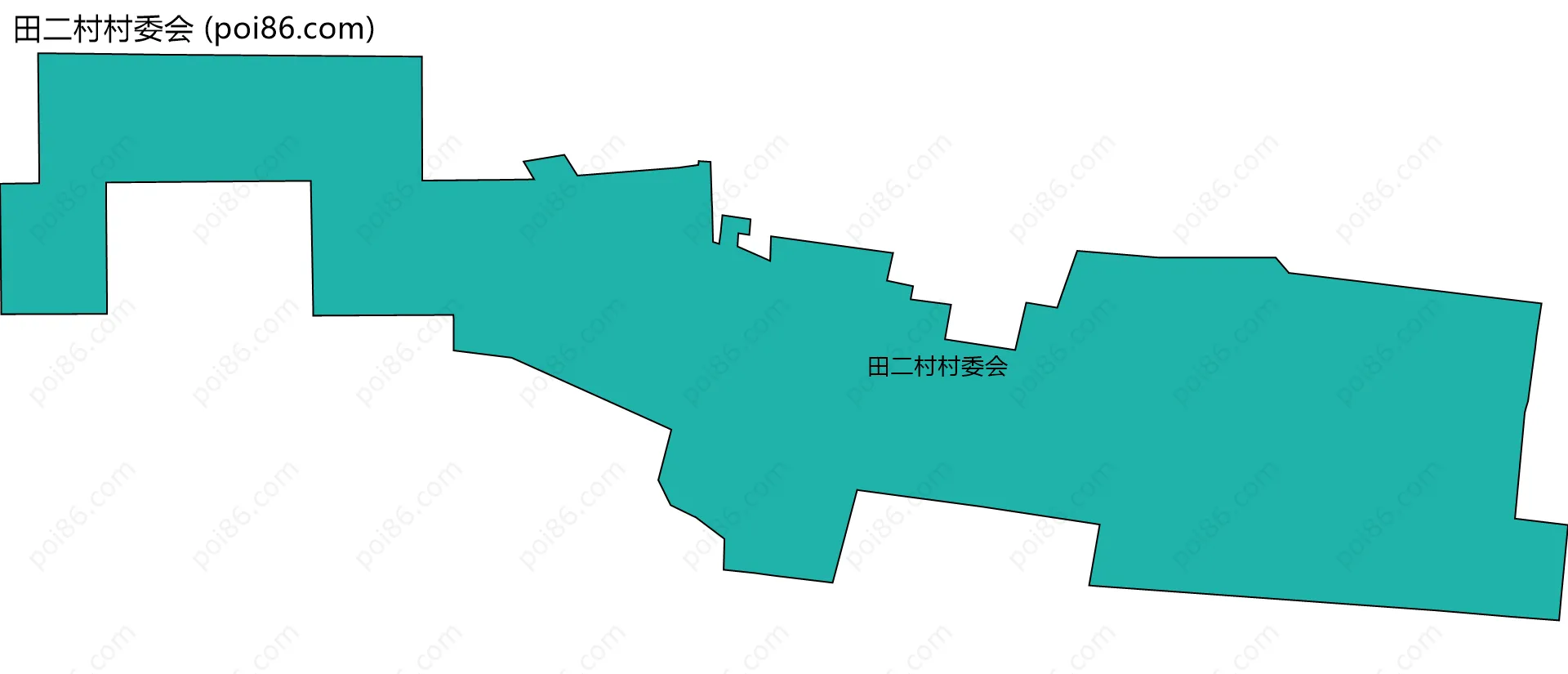 田二村村委会边界地图