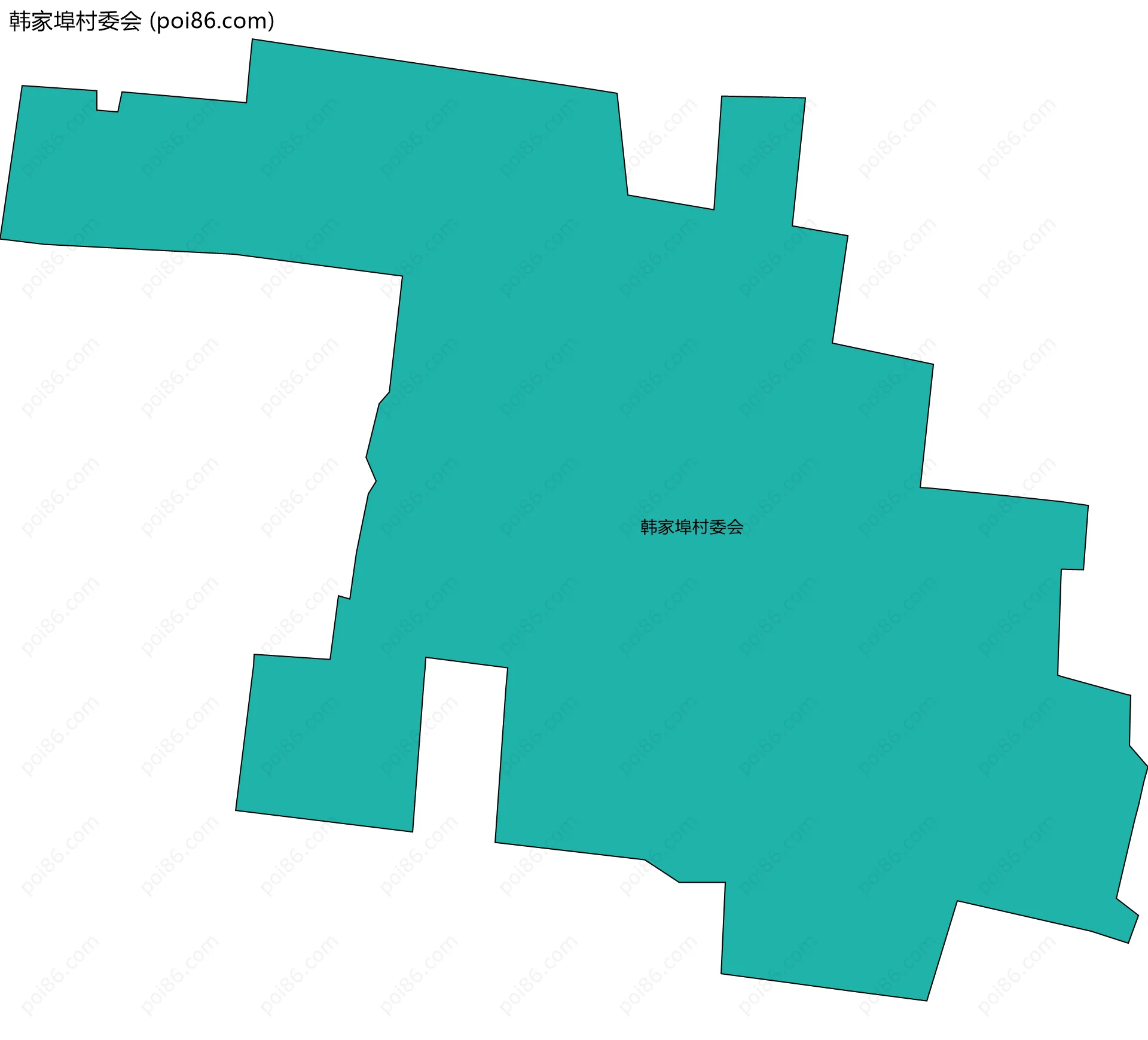 韩家埠村委会边界地图