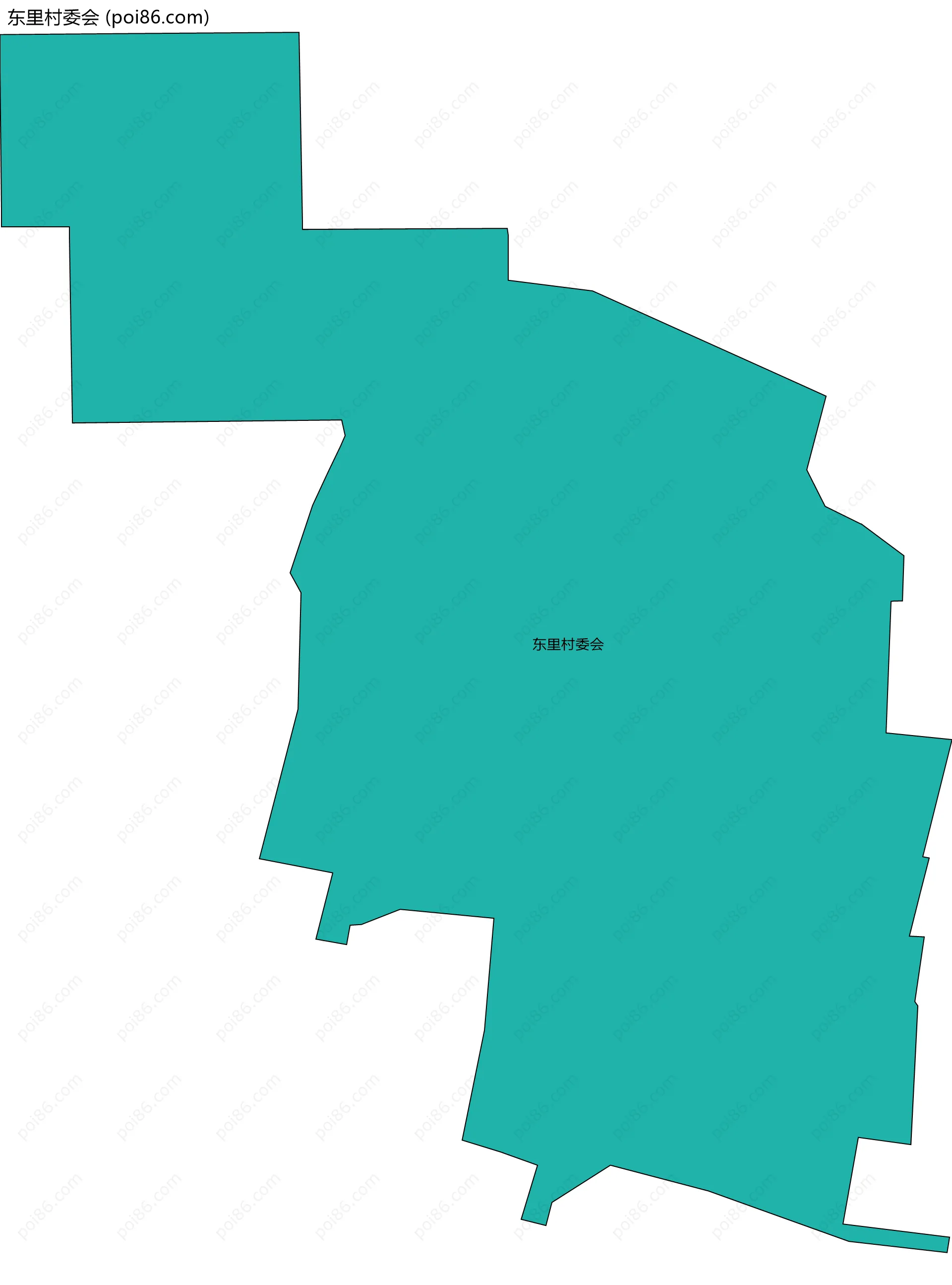 东里村委会边界地图