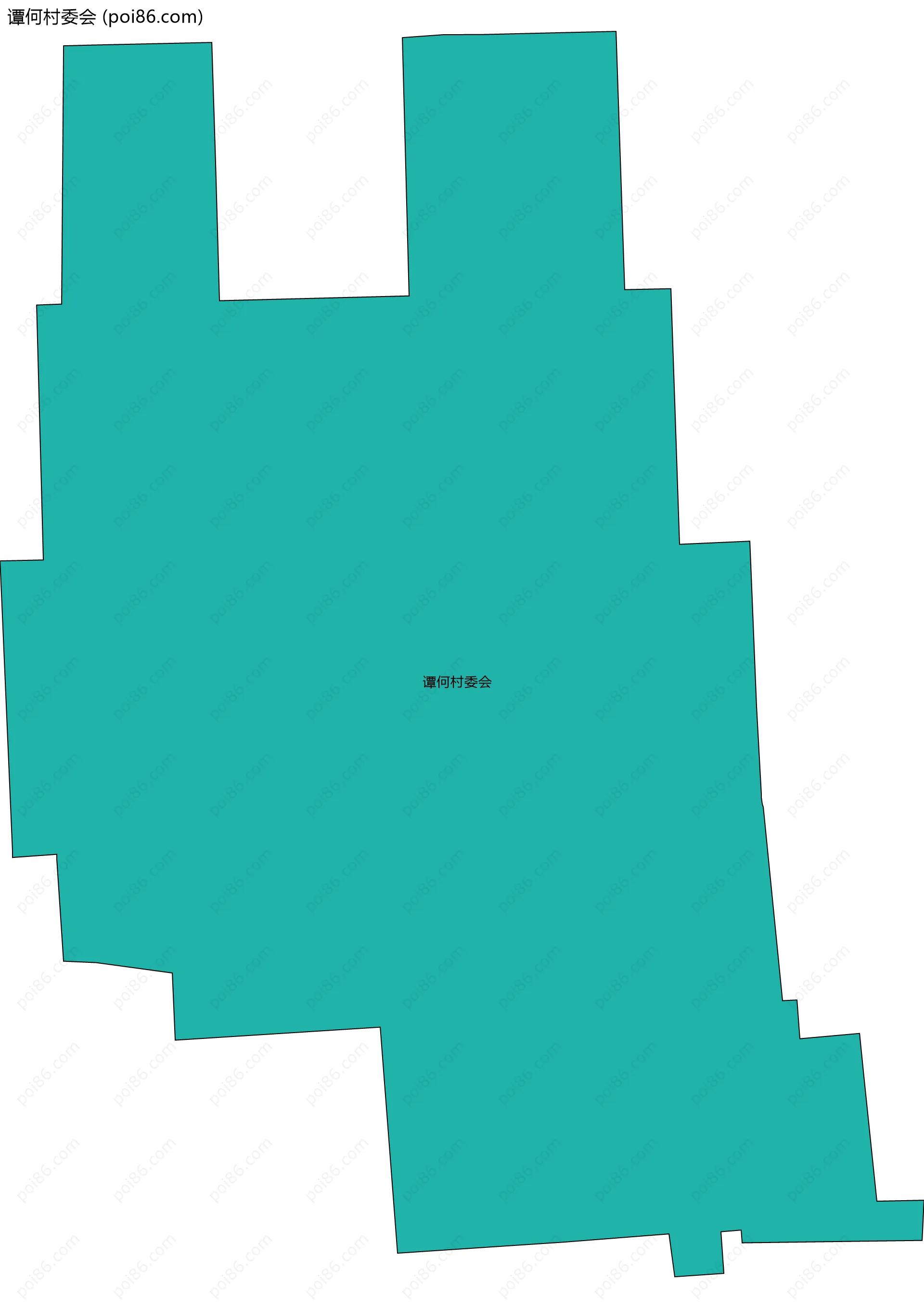 谭何村委会边界地图