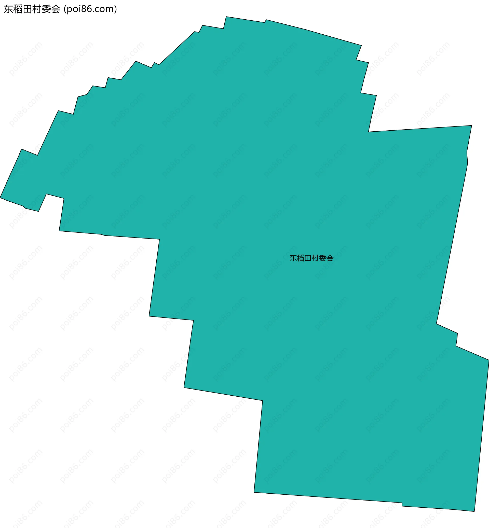 东稻田村委会边界地图