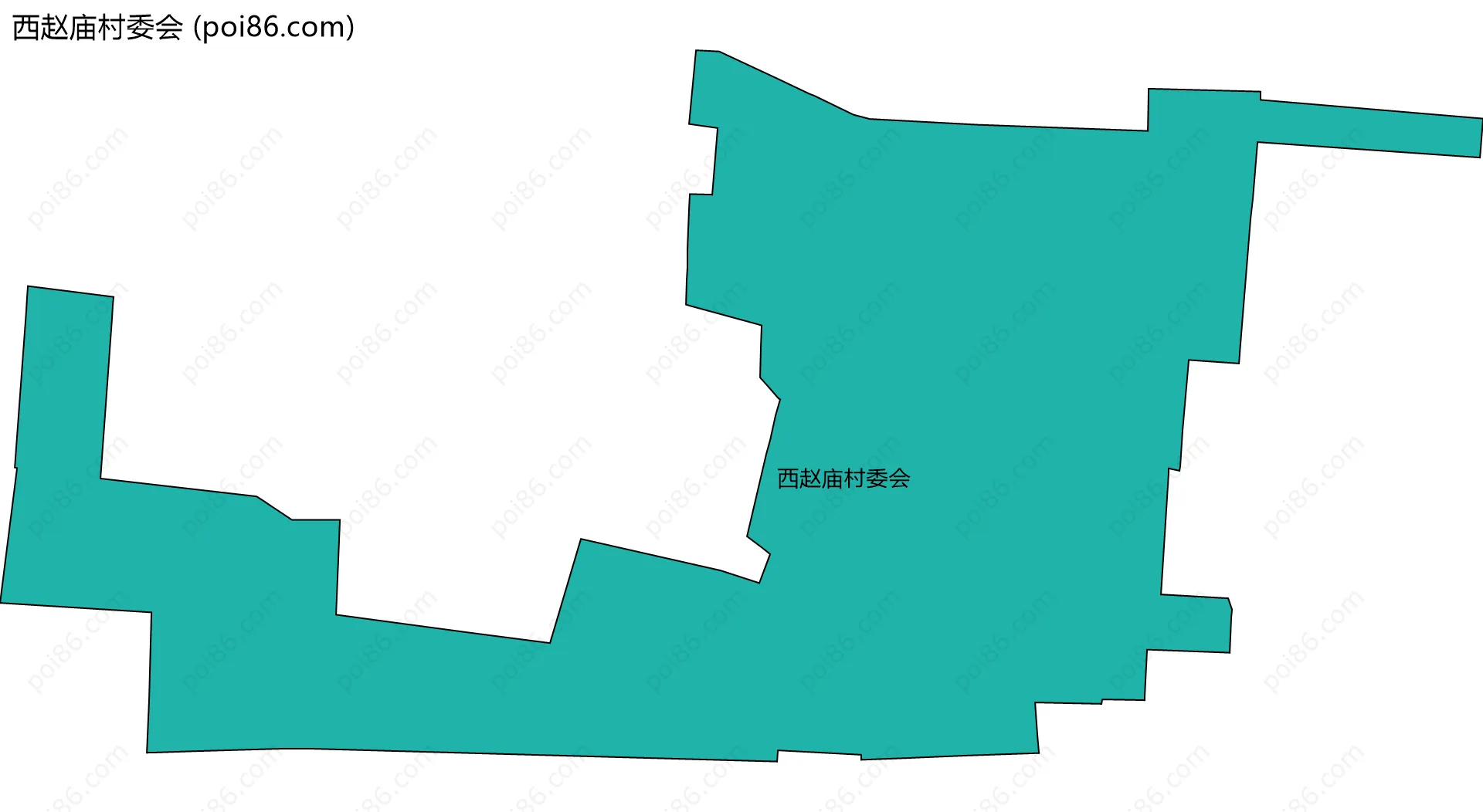西赵庙村委会边界地图