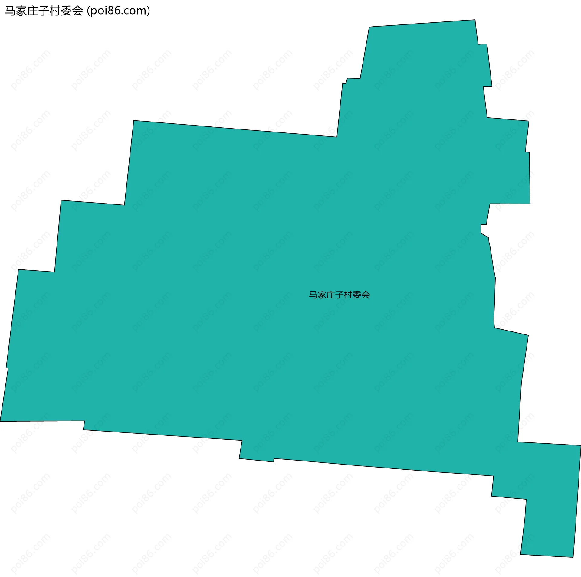 马家庄子村委会边界地图