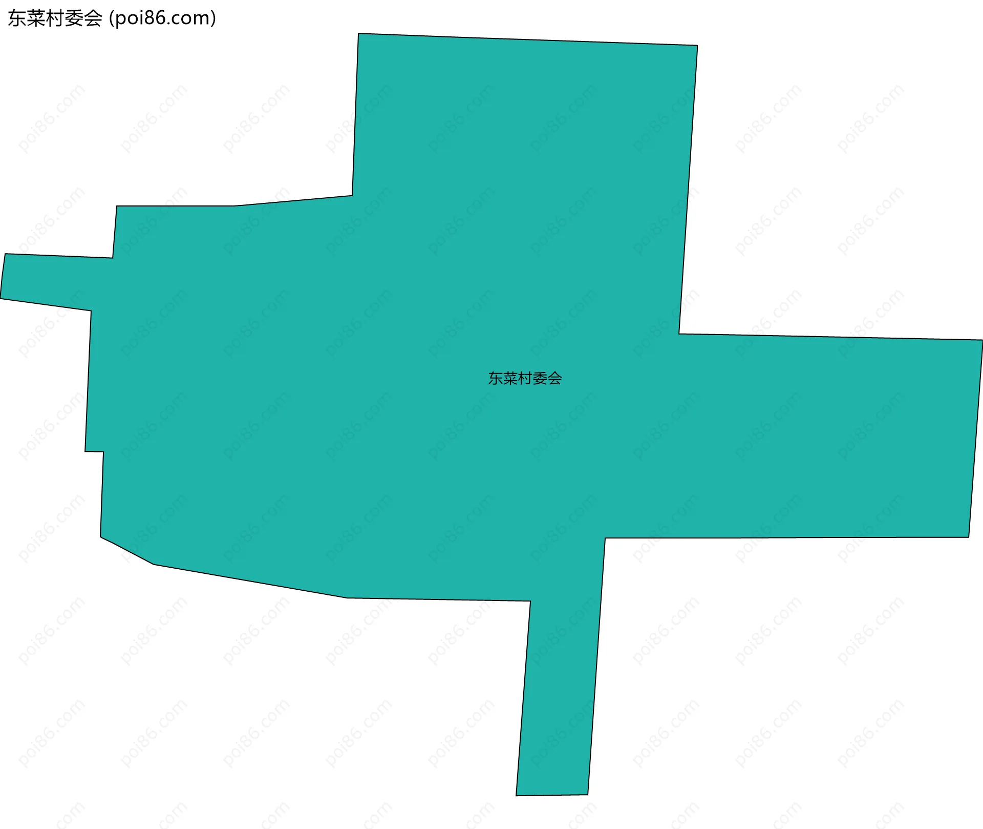 东菜村委会边界地图
