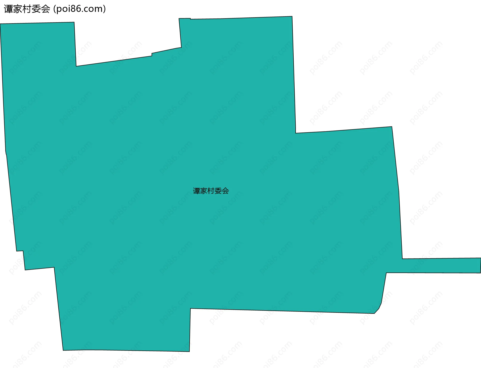 谭家村委会边界地图