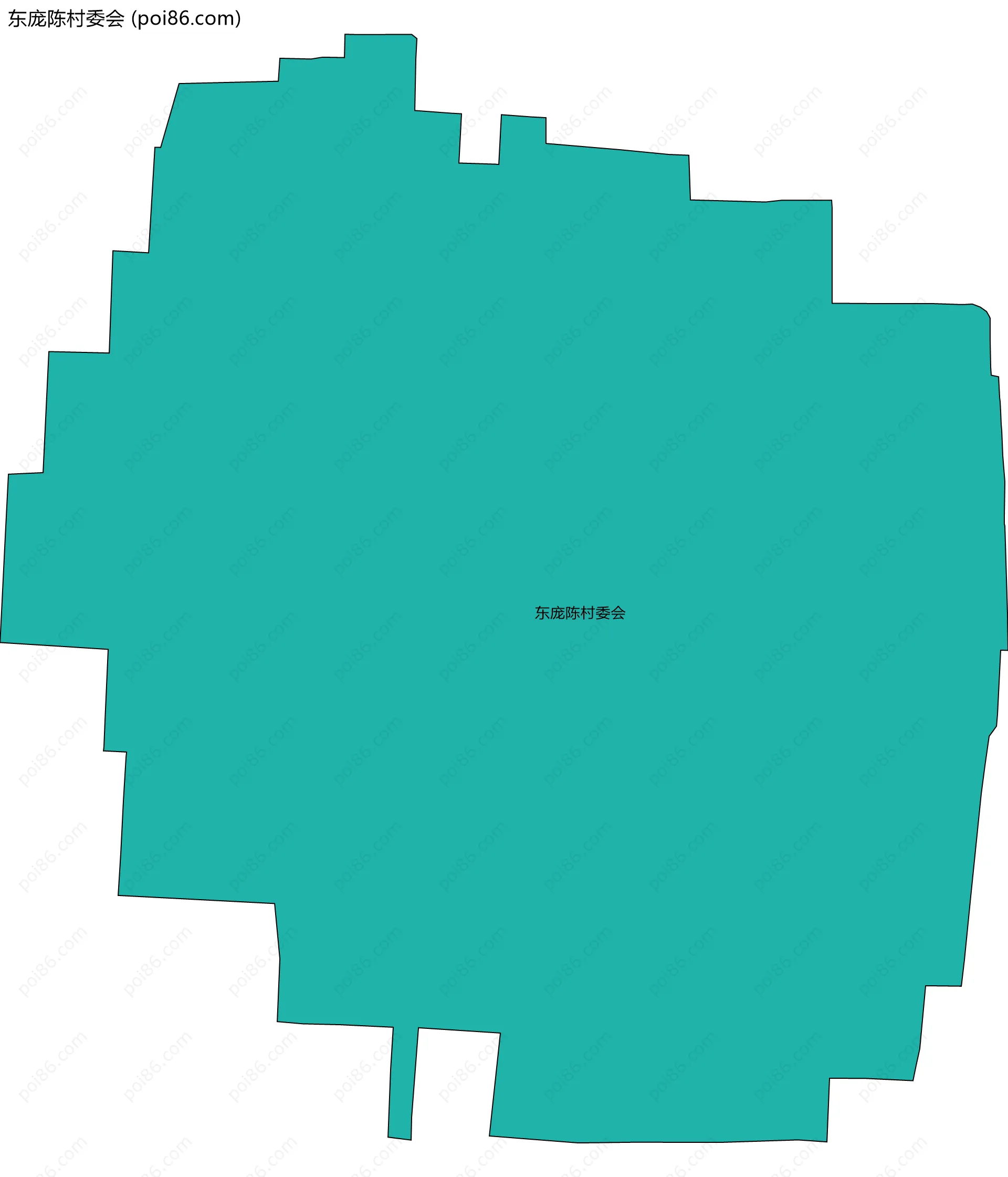 东庞陈村委会边界地图