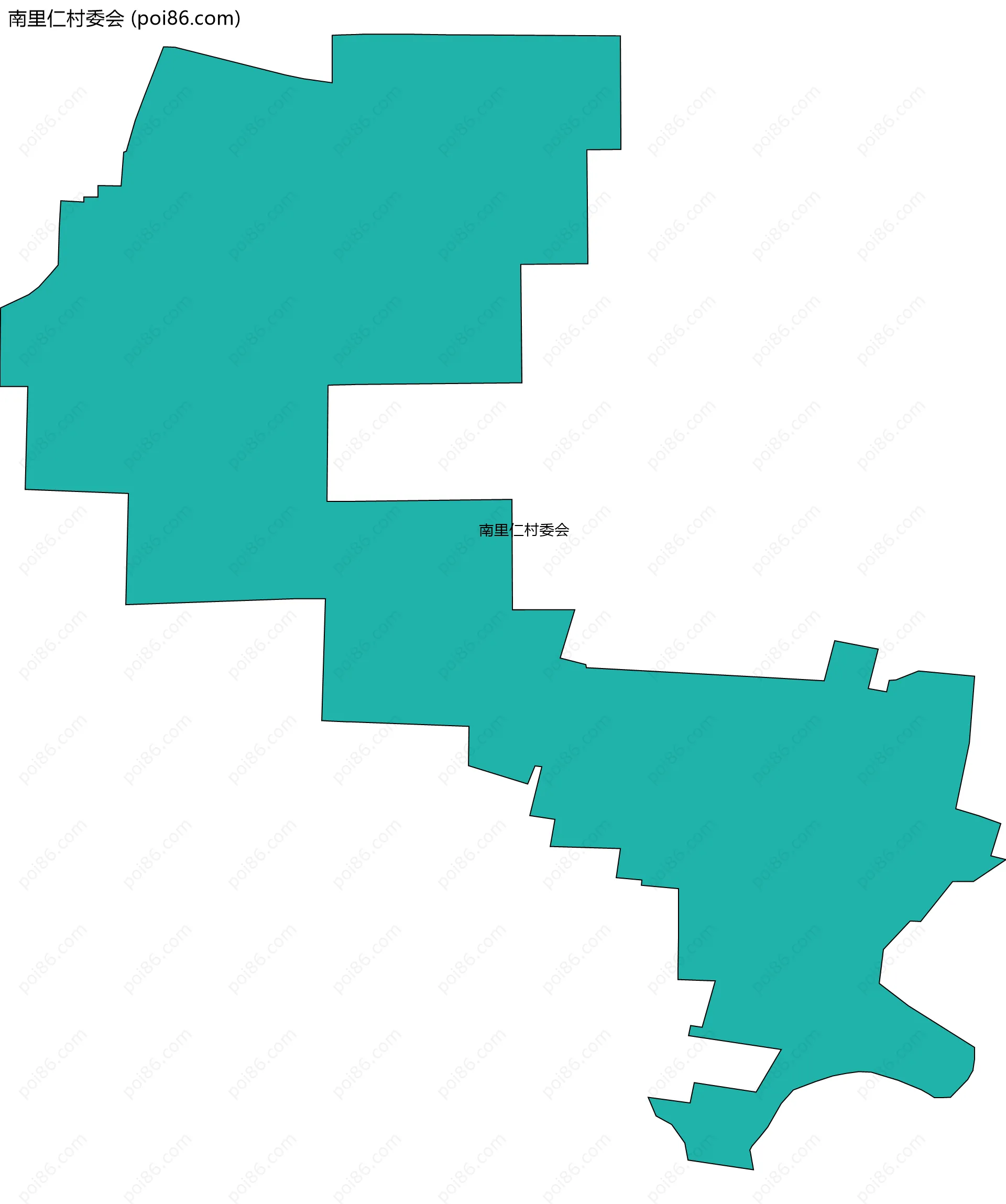 南里仁村委会边界地图