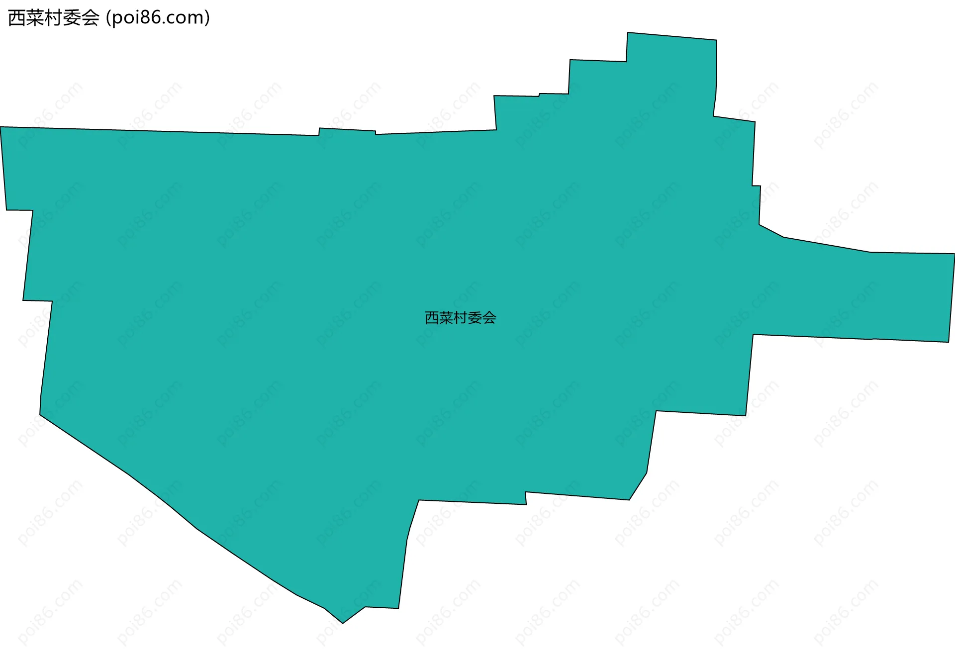 西菜村委会边界地图