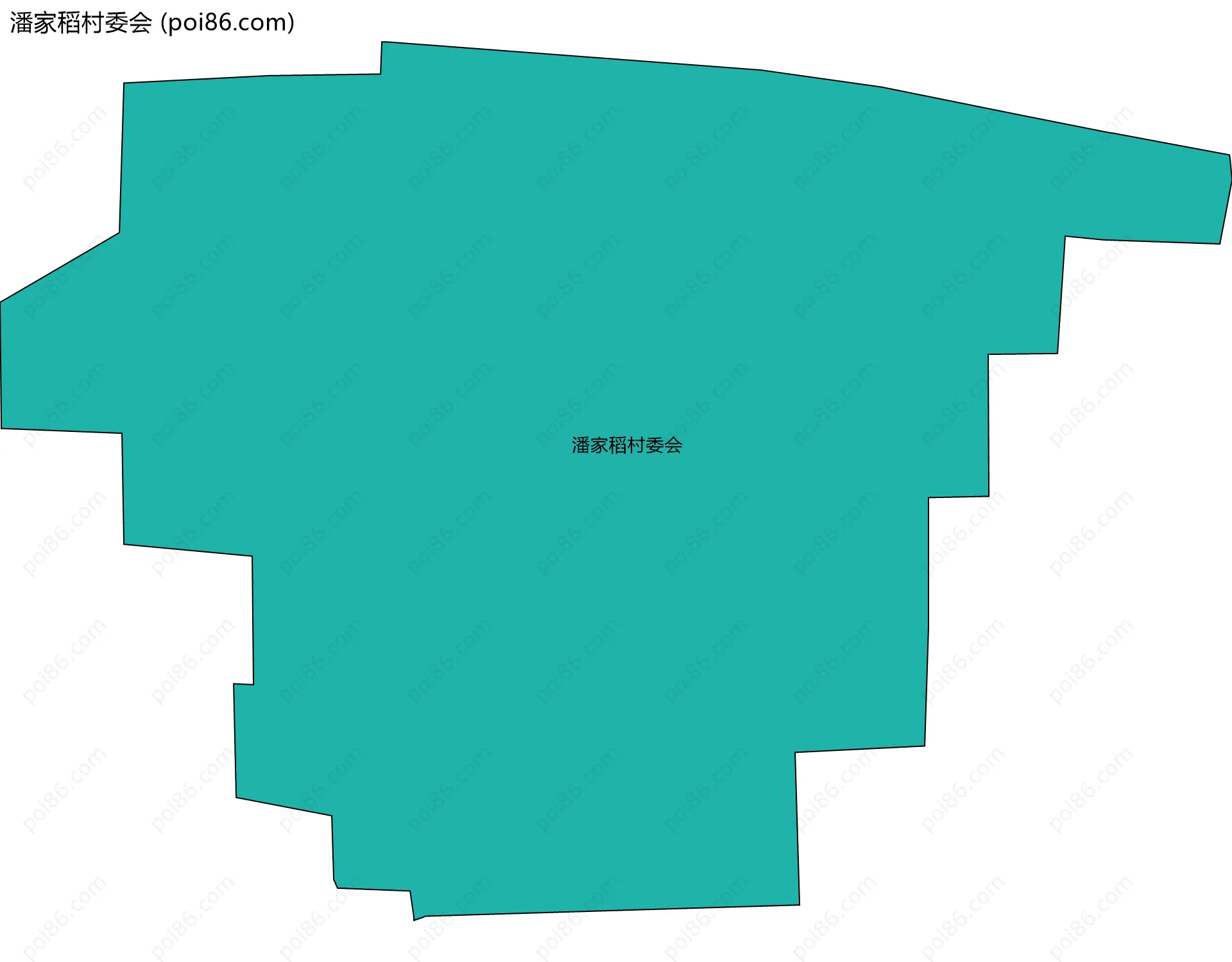 潘家稻村委会边界地图