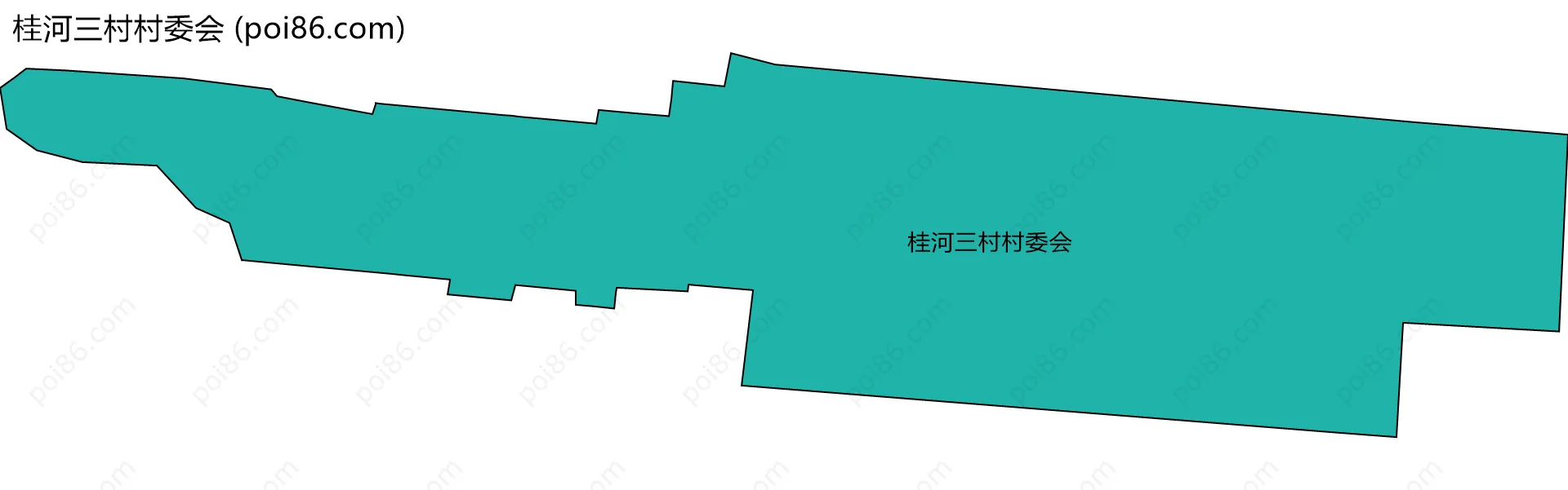 桂河三村村委会边界地图