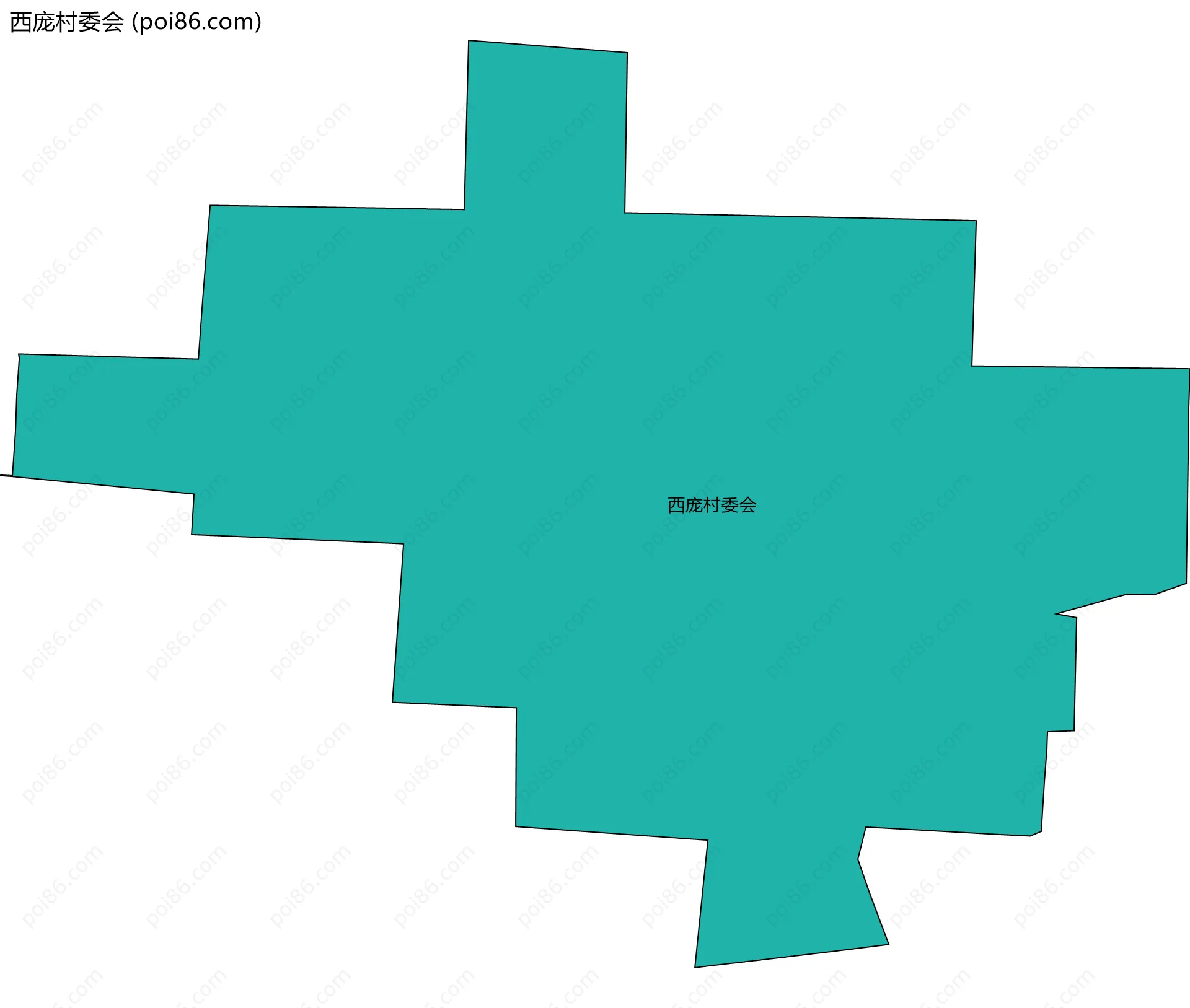 西庞村委会边界地图