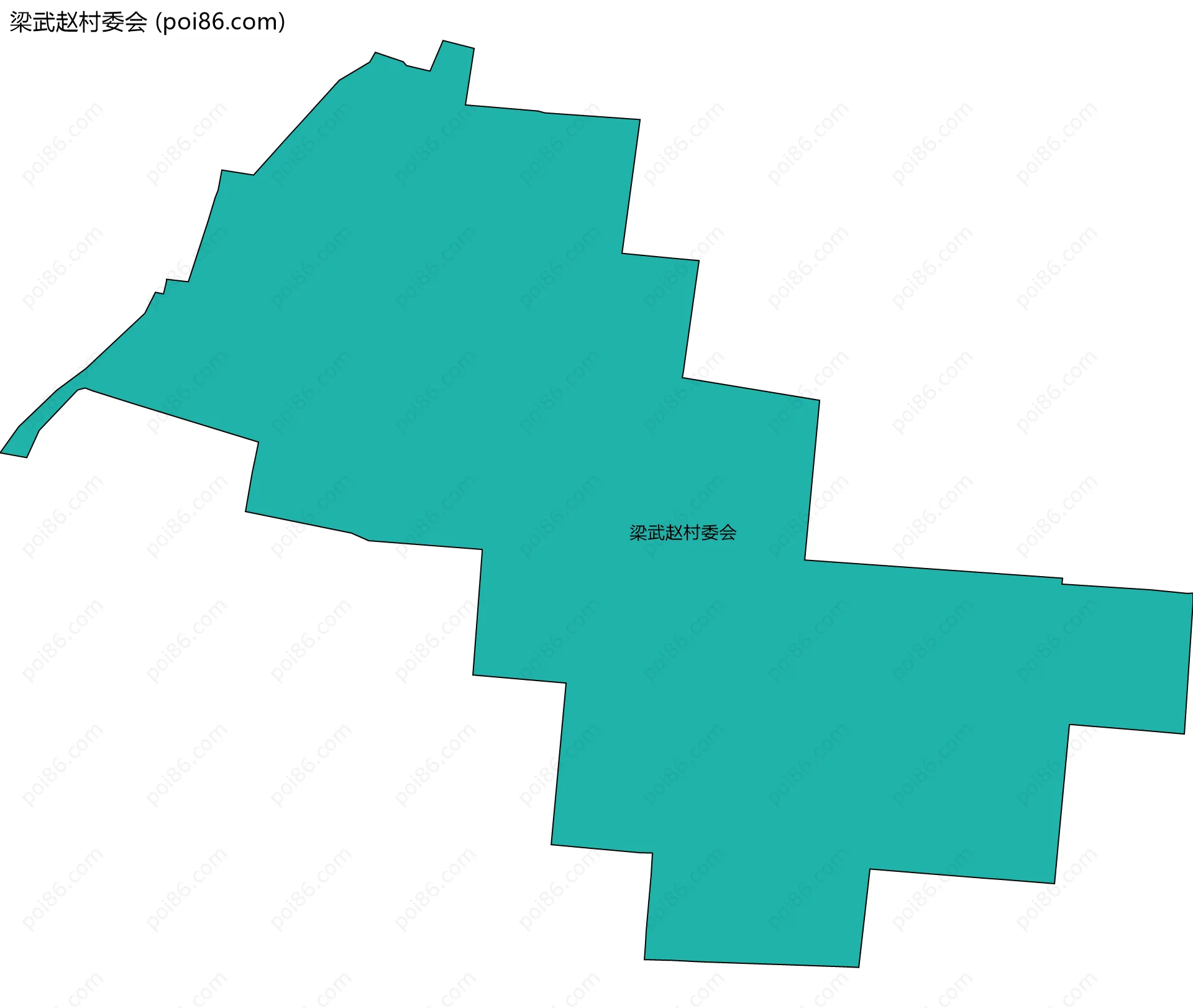 梁武赵村委会边界地图