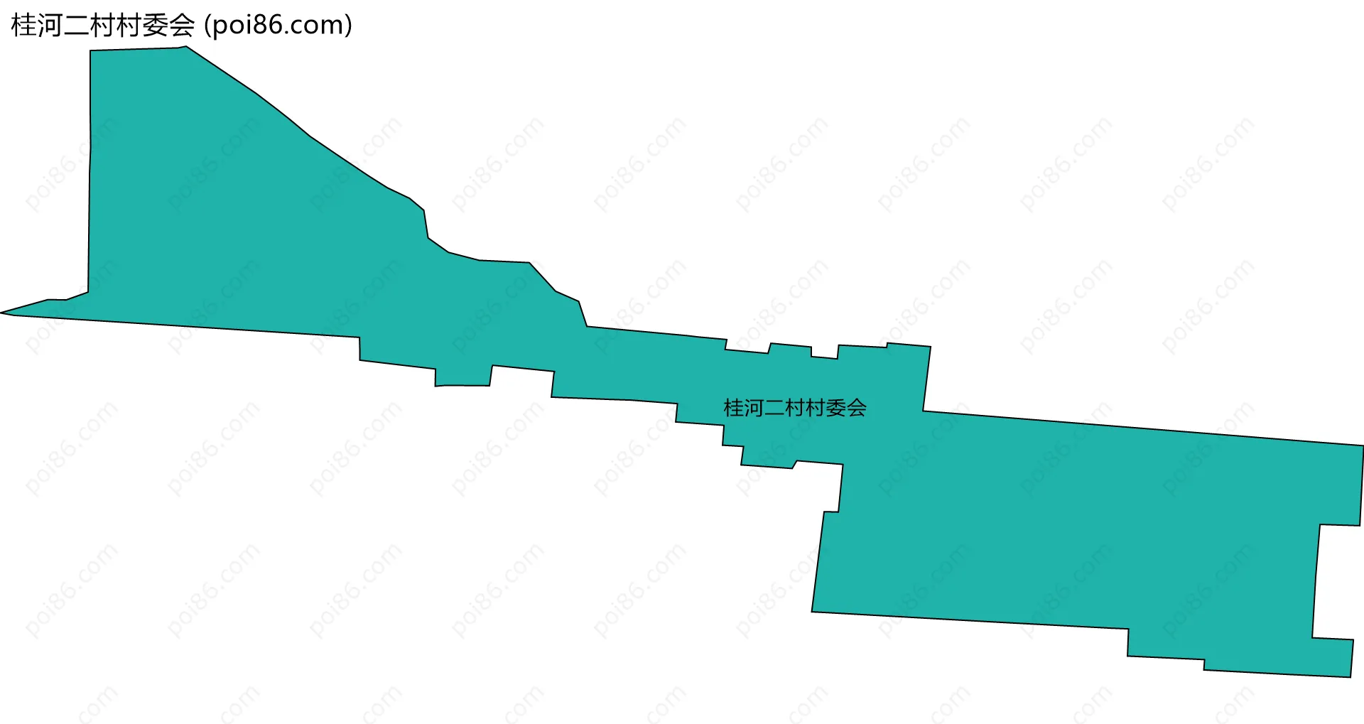 桂河二村村委会边界地图