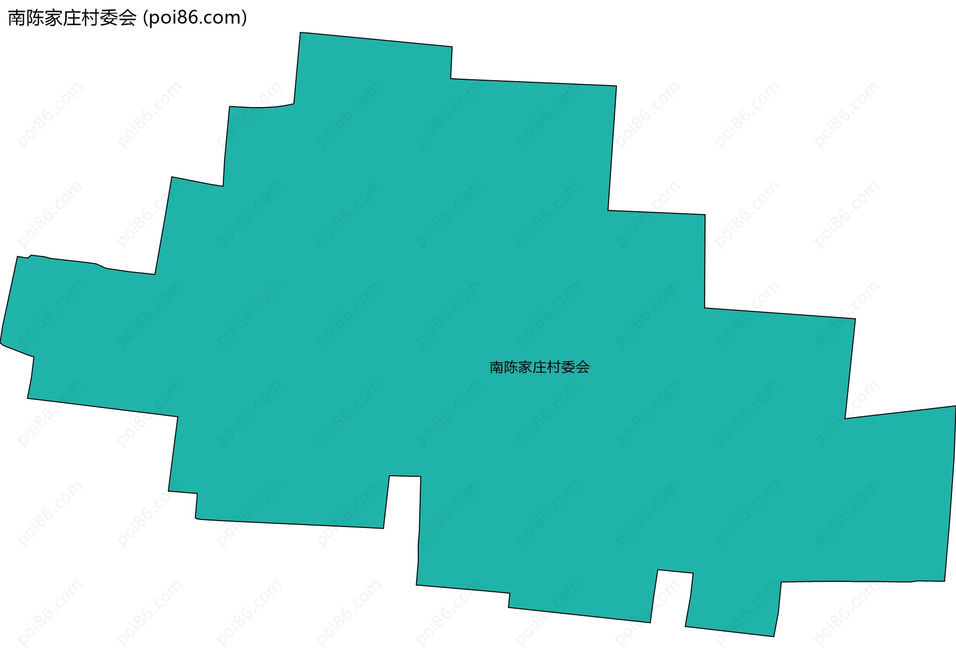 南陈家庄村委会边界地图