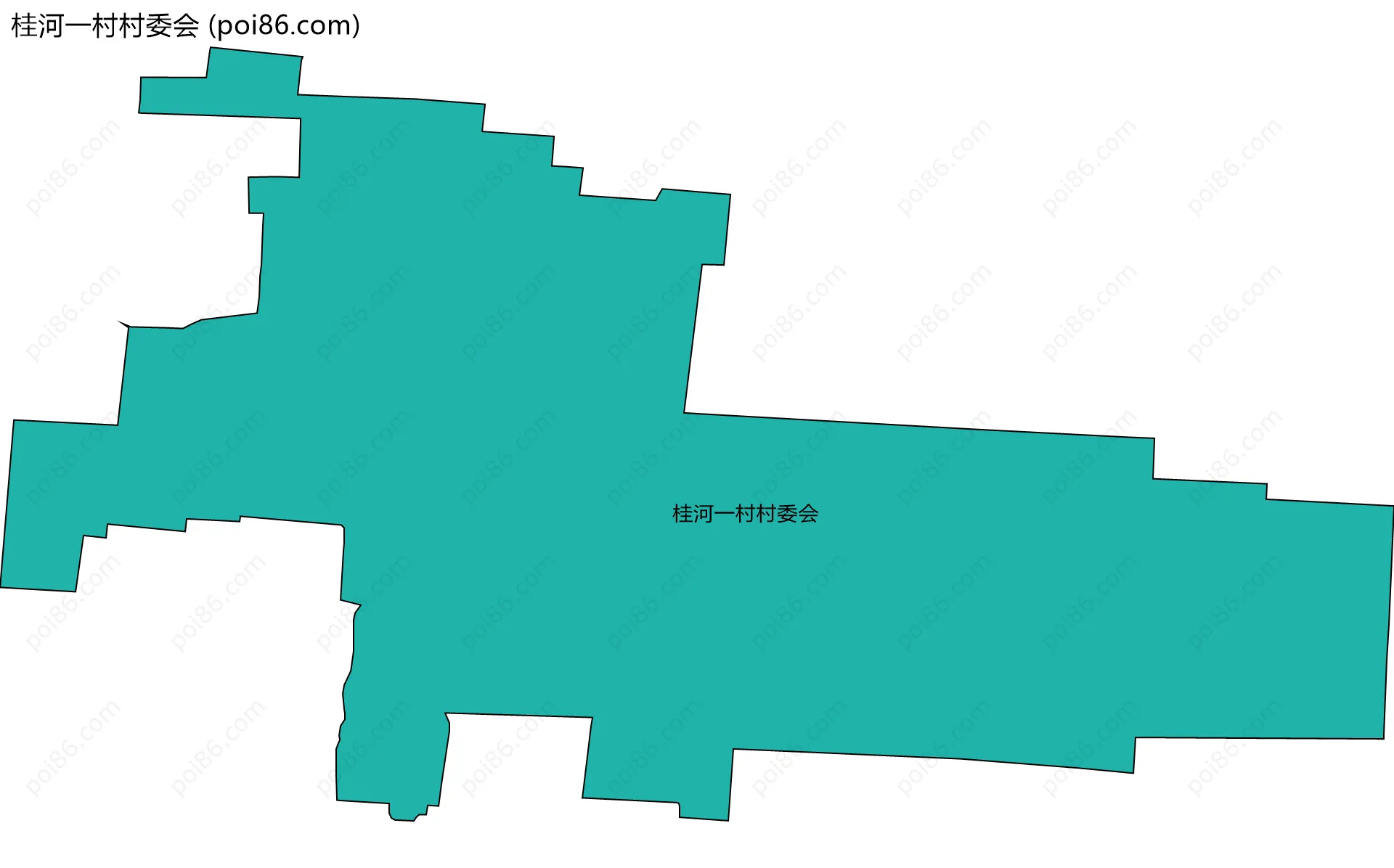 桂河一村村委会边界地图