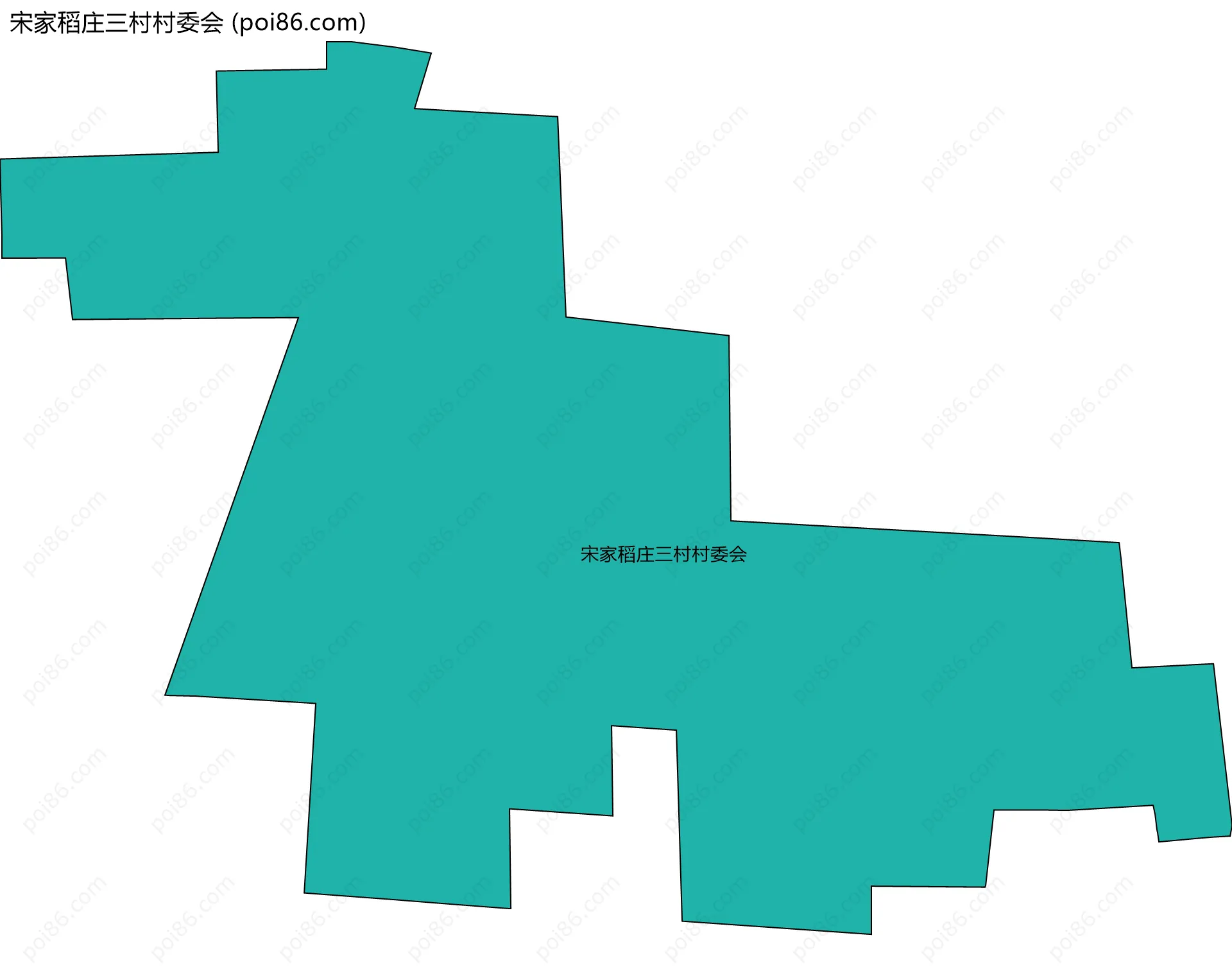 宋家稻庄三村村委会边界地图