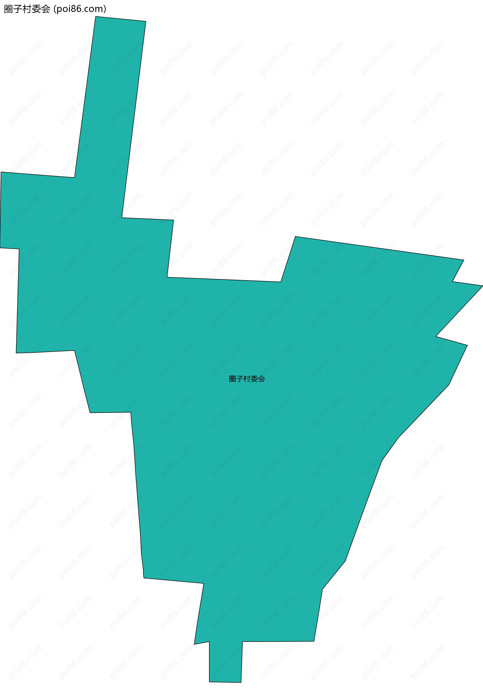 圈子村委会边界地图