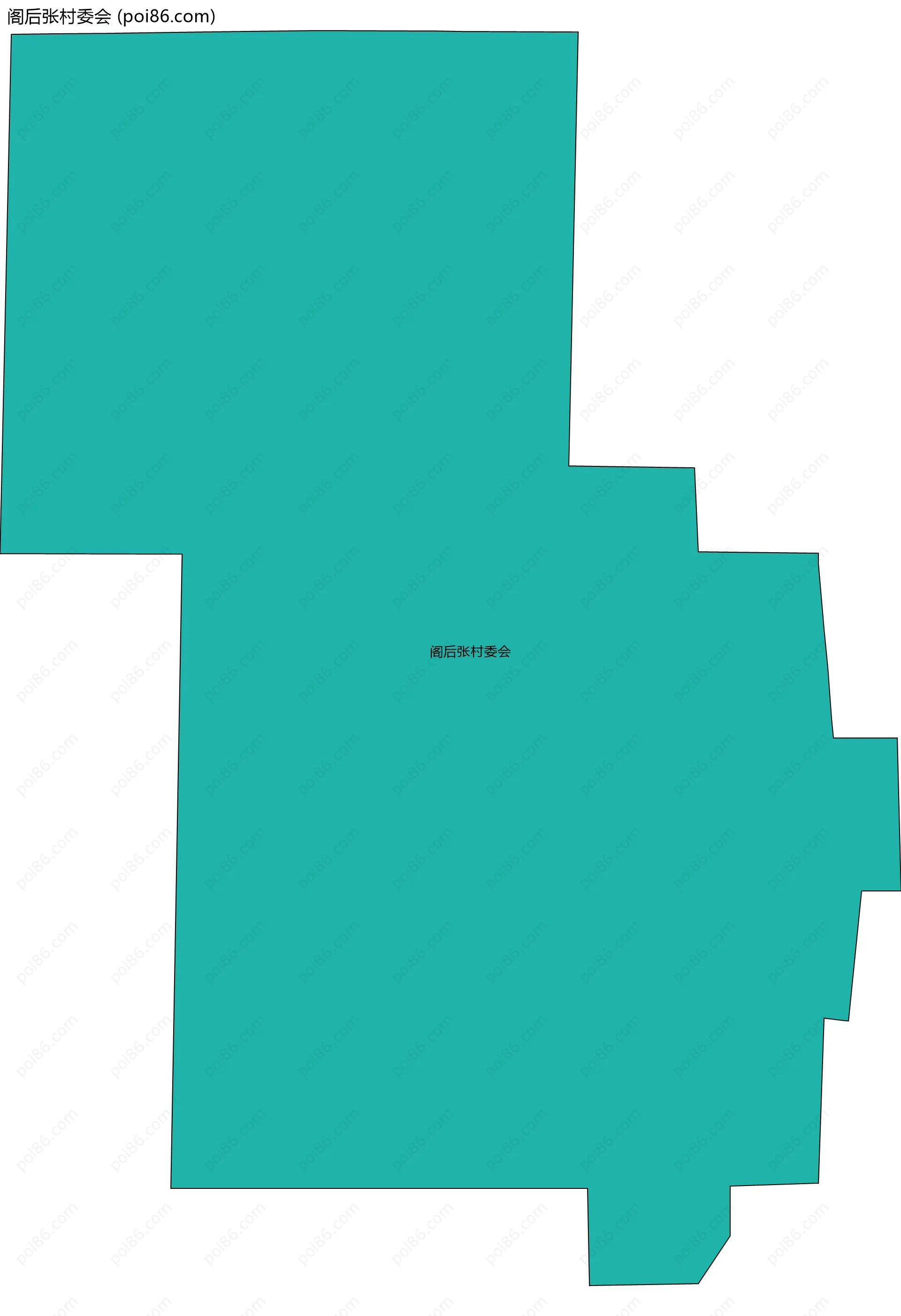 阁后张村委会边界地图