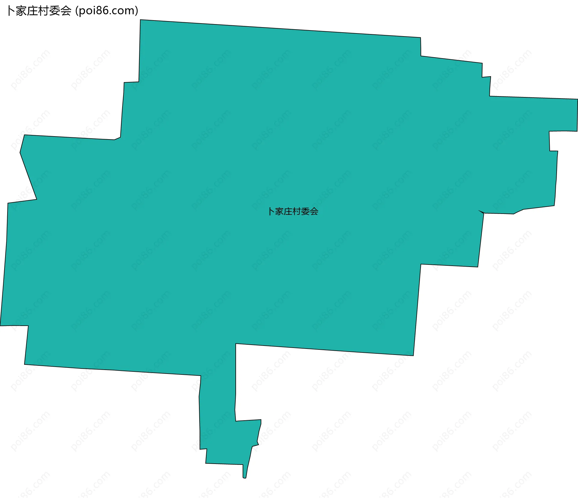 卜家庄村委会边界地图