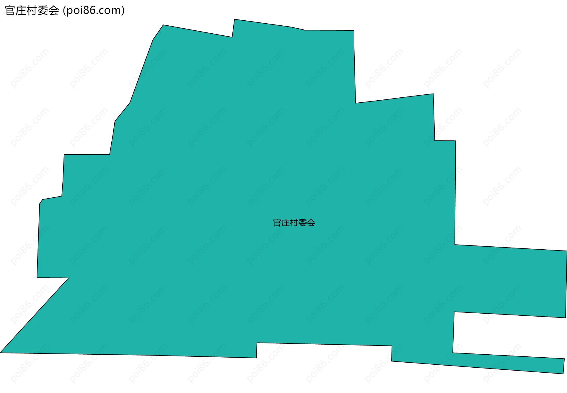 官庄村委会边界地图