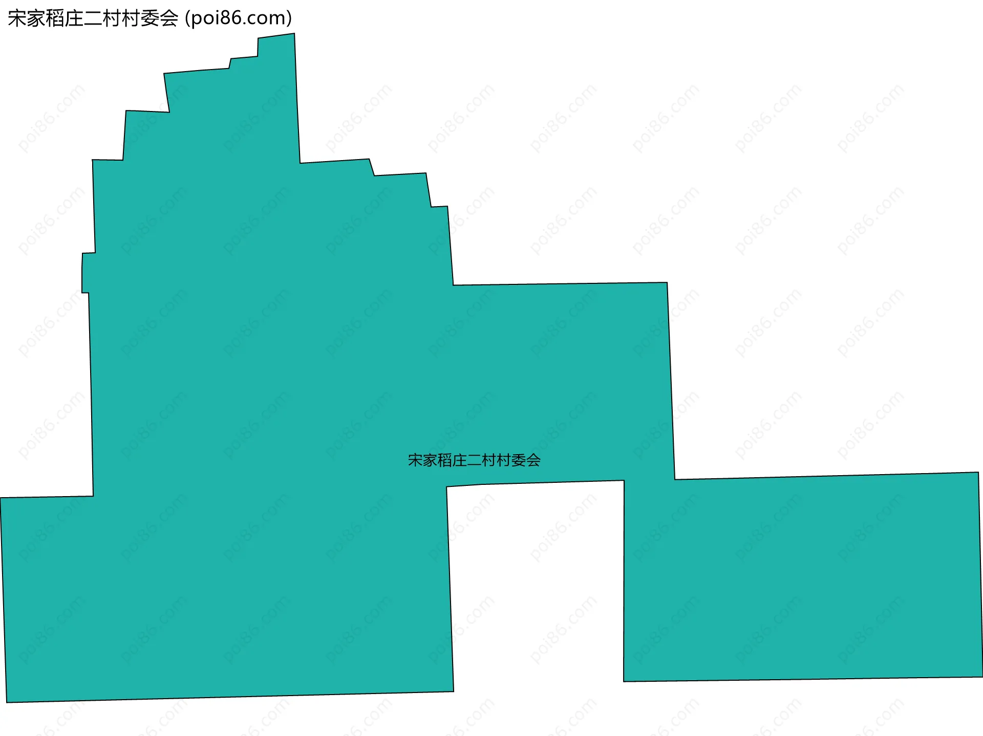 宋家稻庄二村村委会边界地图