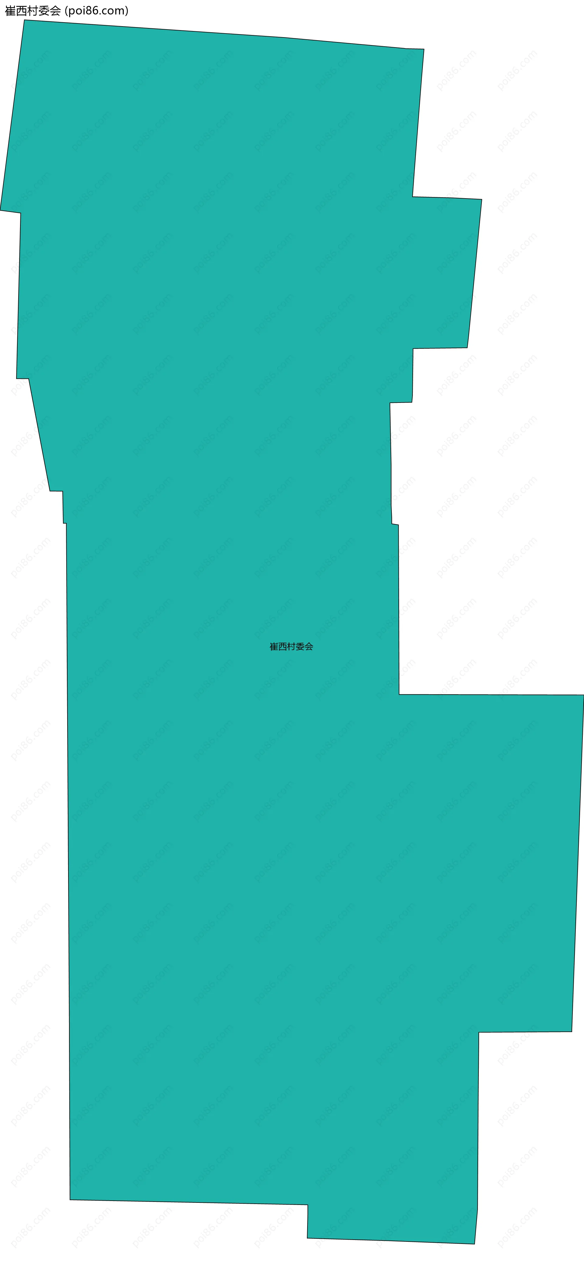 崔西村委会边界地图