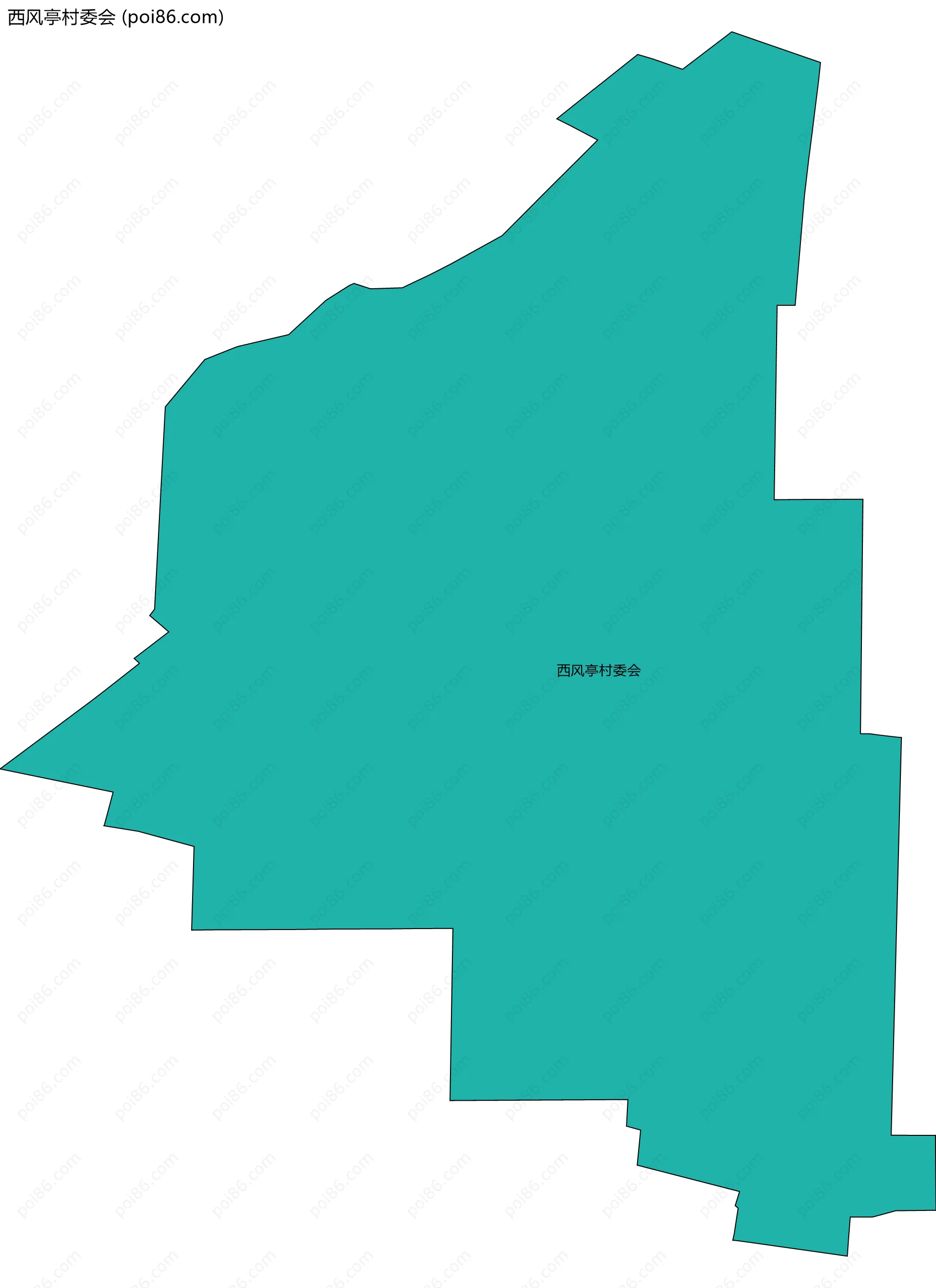 西风亭村委会边界地图