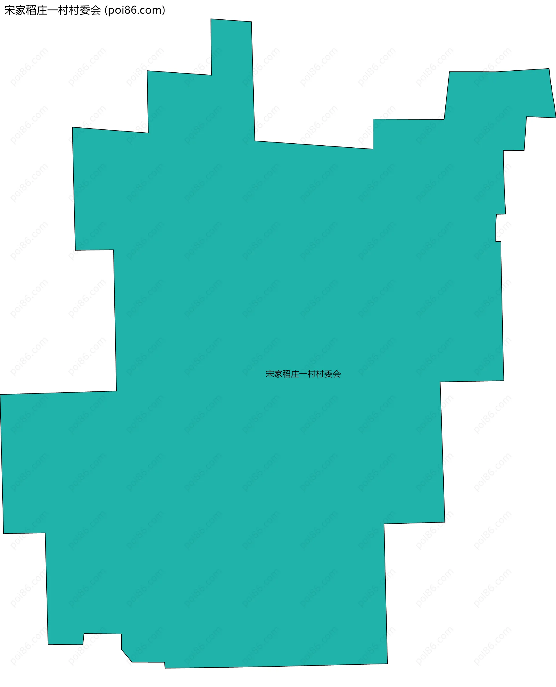 宋家稻庄一村村委会边界地图