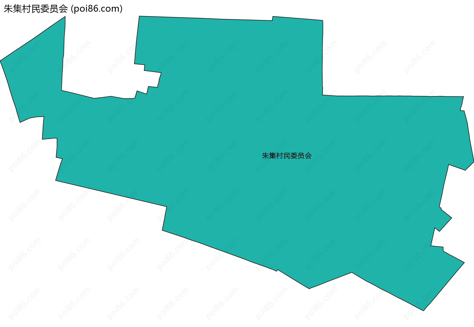 朱集村民委员会边界地图