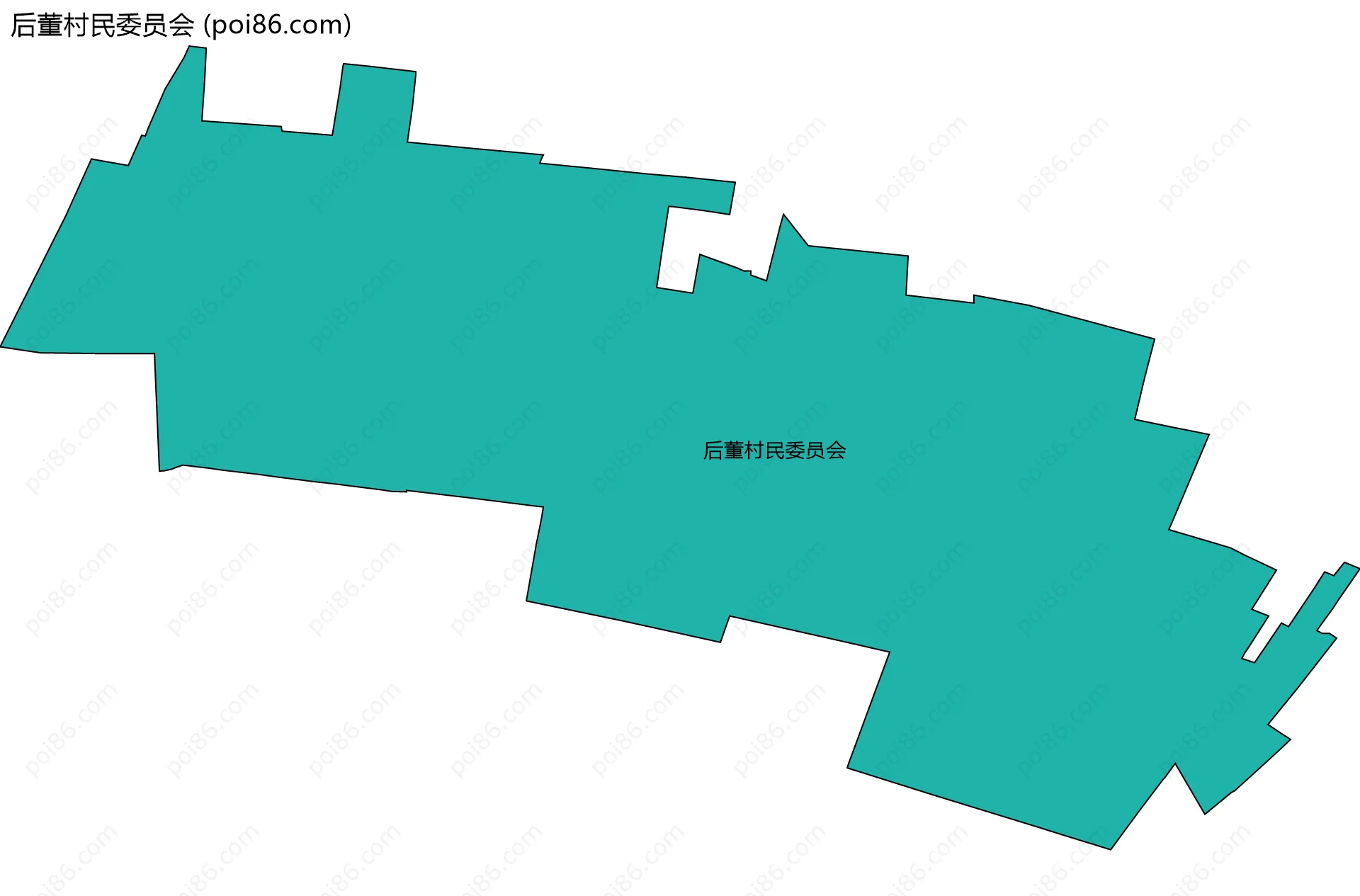 后董村民委员会边界地图