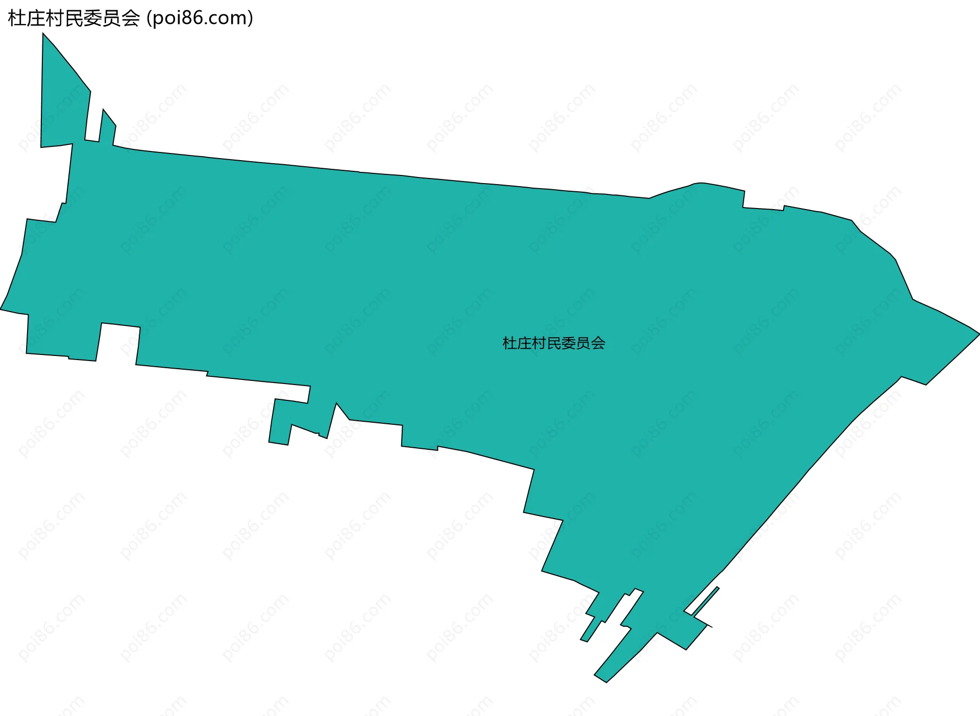 杜庄村民委员会边界地图