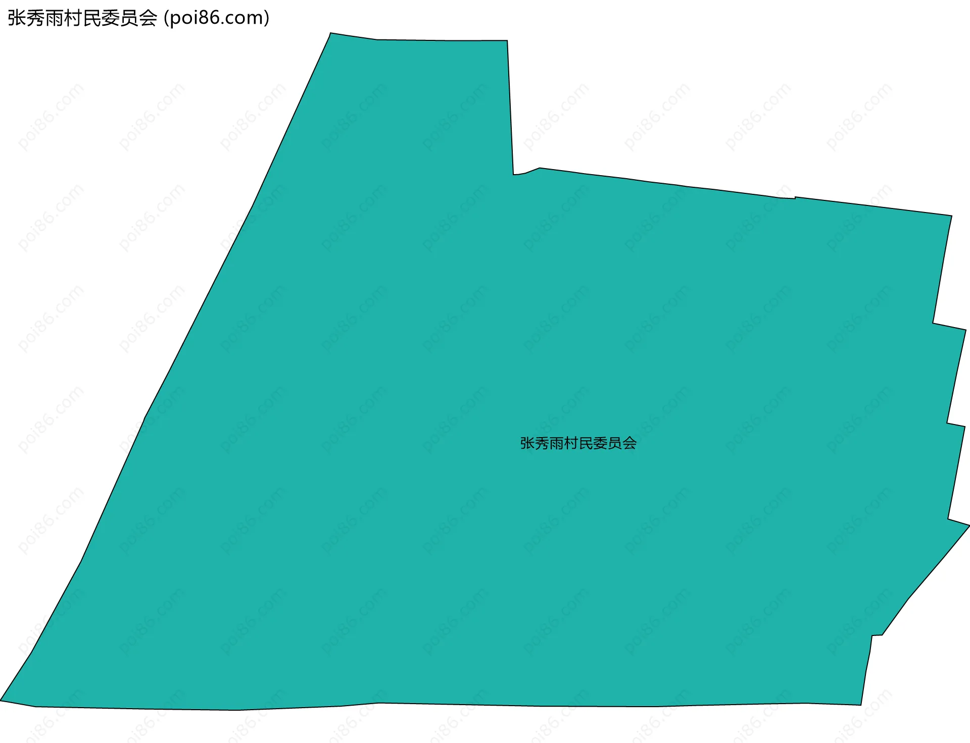 张秀雨村民委员会边界地图
